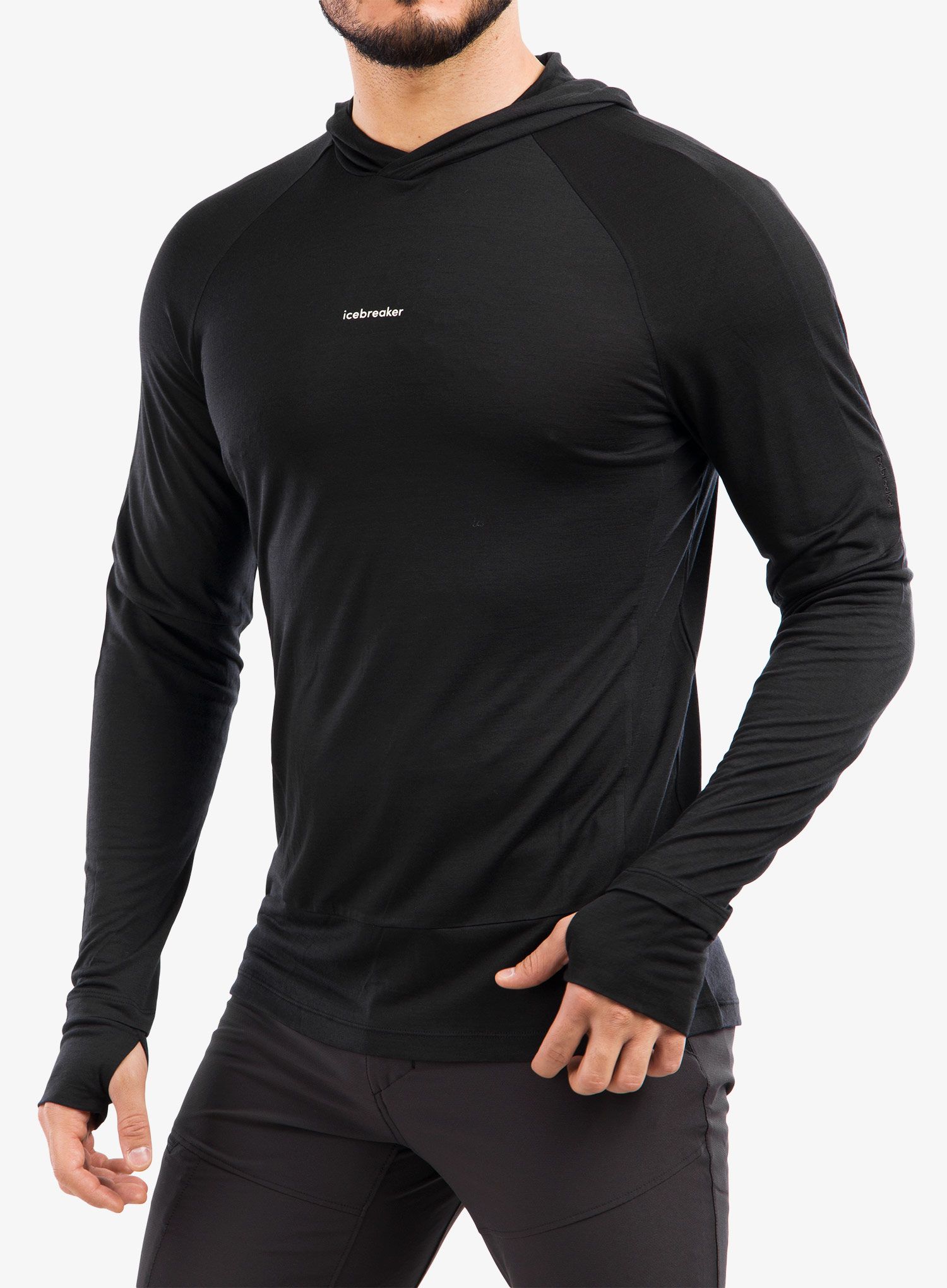 Jopica Icebreaker Cool-Lite LS Hoodie - black
