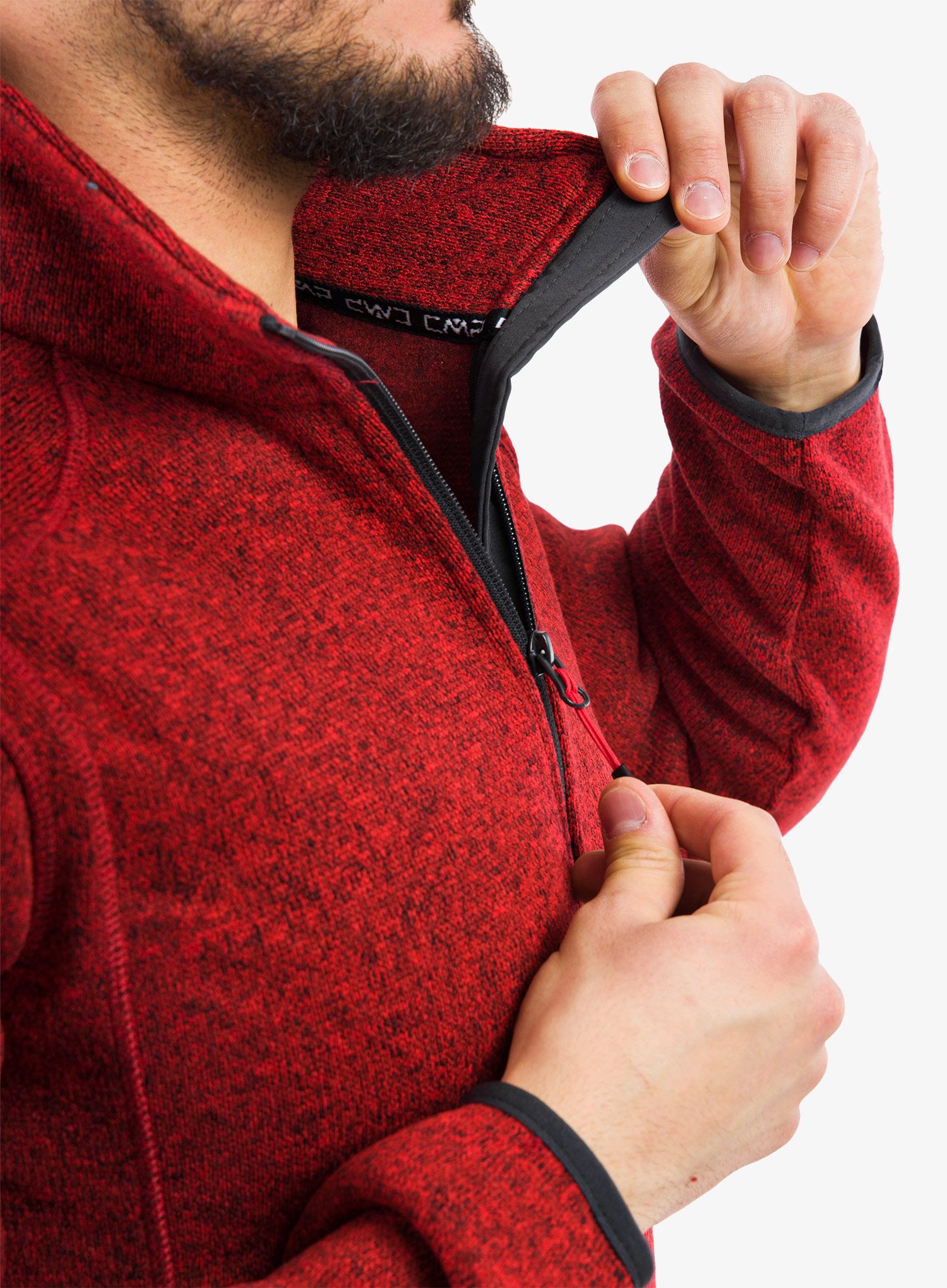 Flis CMP Perl Jacket Knitted - fire/antracite
