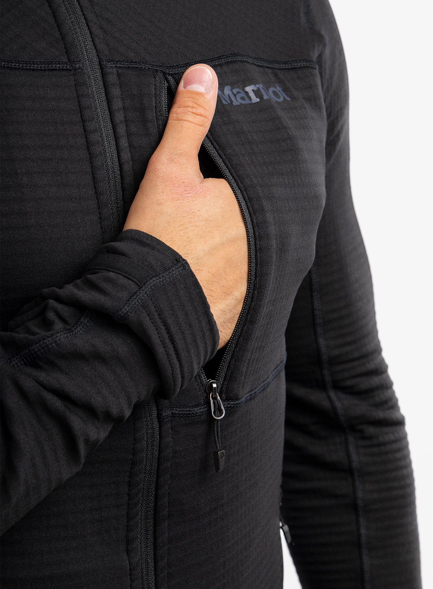 Flis Marmot Preon Hoody - black