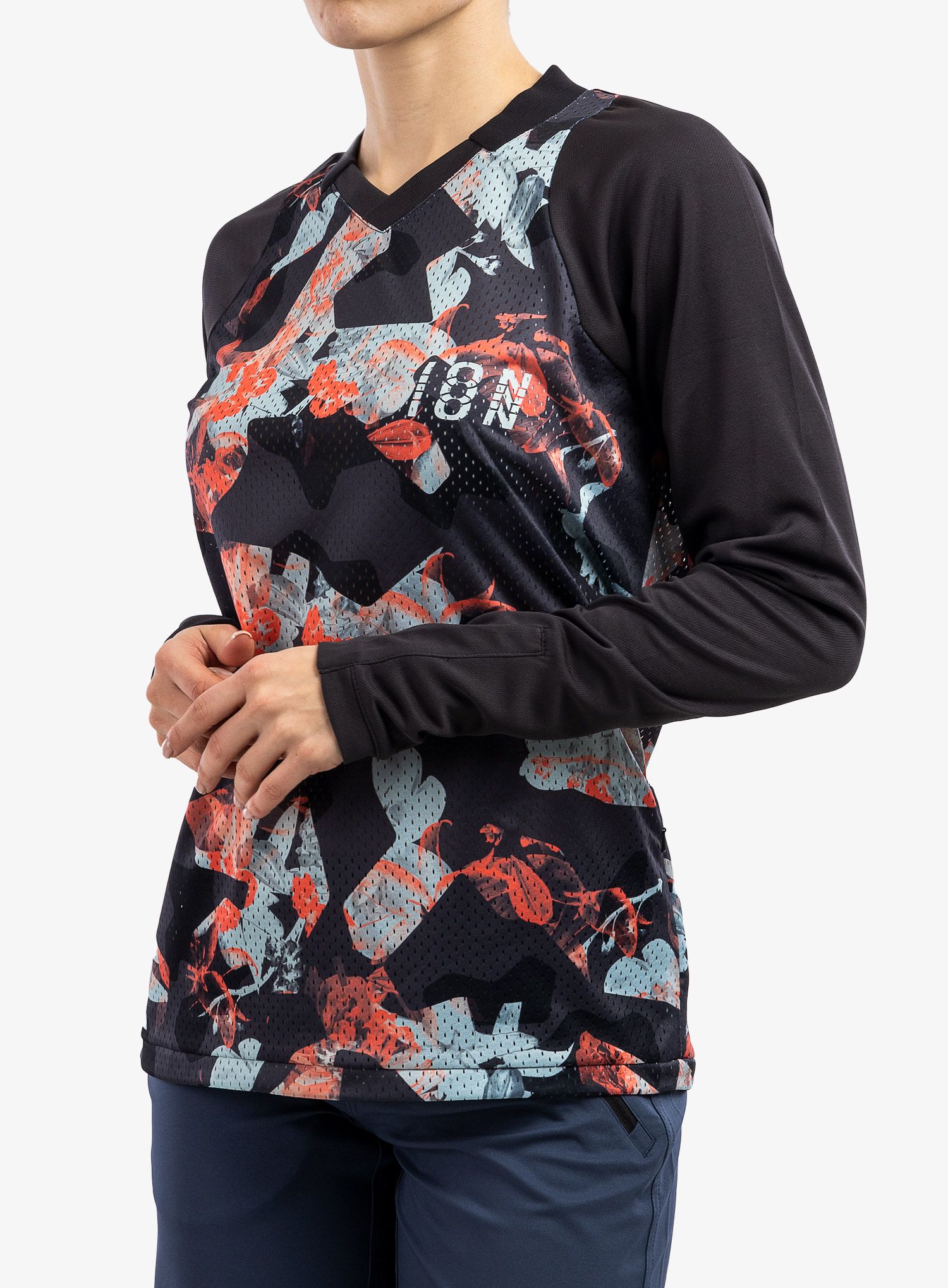 Ženska kolesarska jopa ION Scrub LS - black