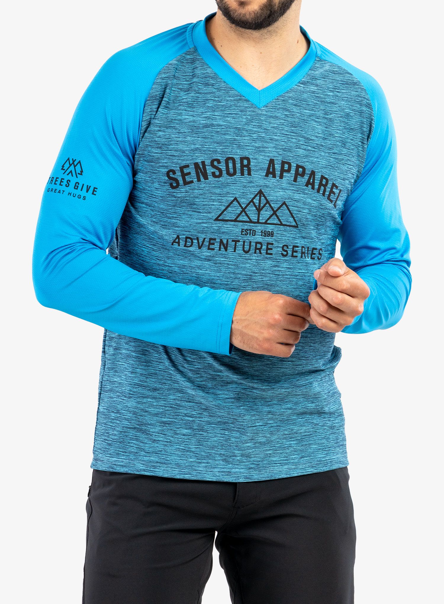 Kolesarska jopa Sensor Cycle Jersey L/S Charger - blue