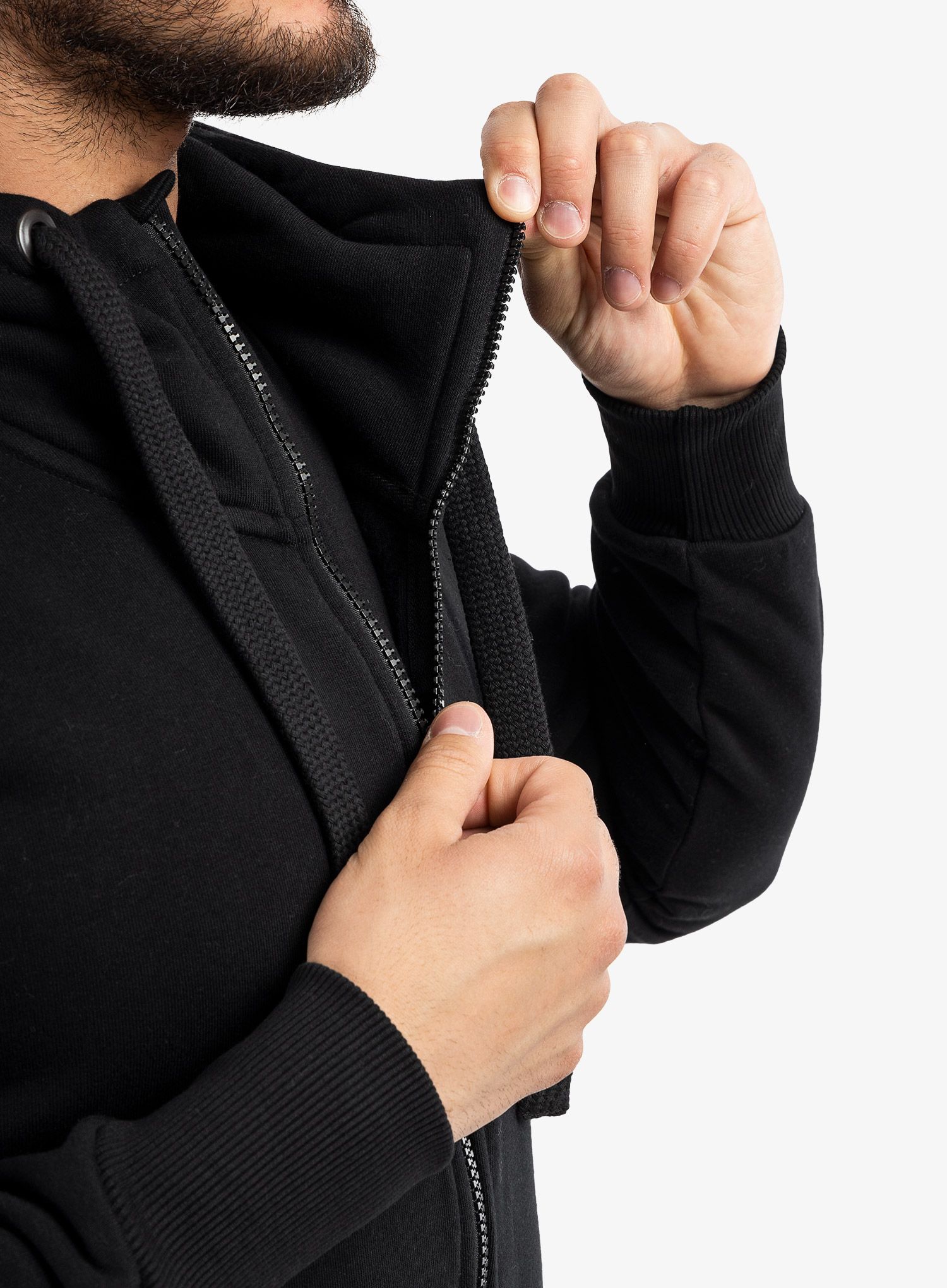 Jopica na zadrgo Majesty Logo Zipped Hoodie - black