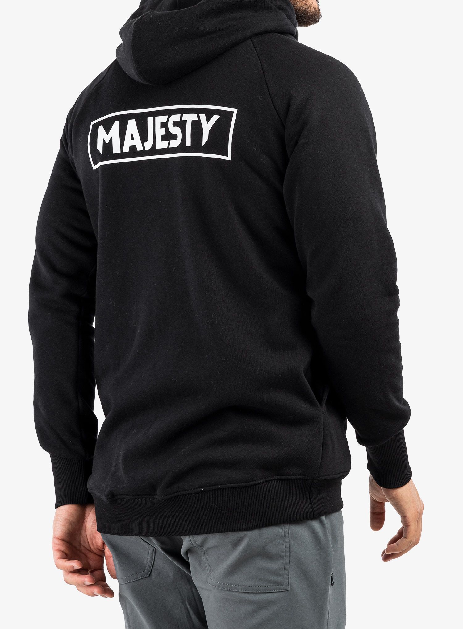 Jopica na zadrgo Majesty Logo Zipped Hoodie - black