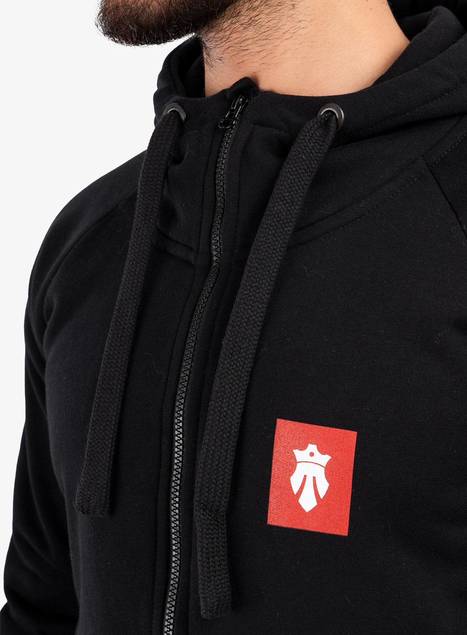 Jopica na zadrgo Majesty Logo Zipped Hoodie - black
