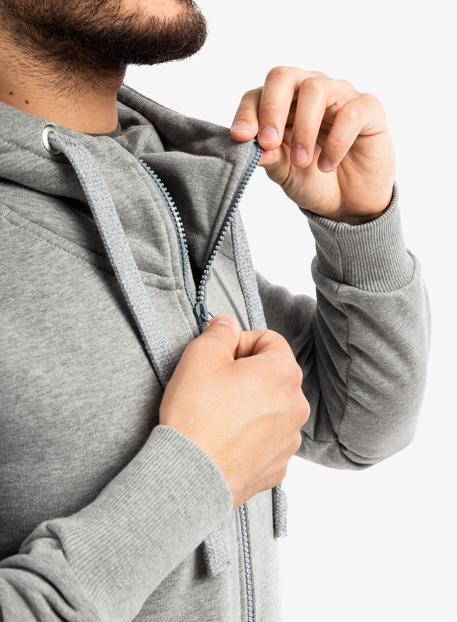 Jopica na zadrgo Majesty Super Zipped Hoodie - grey