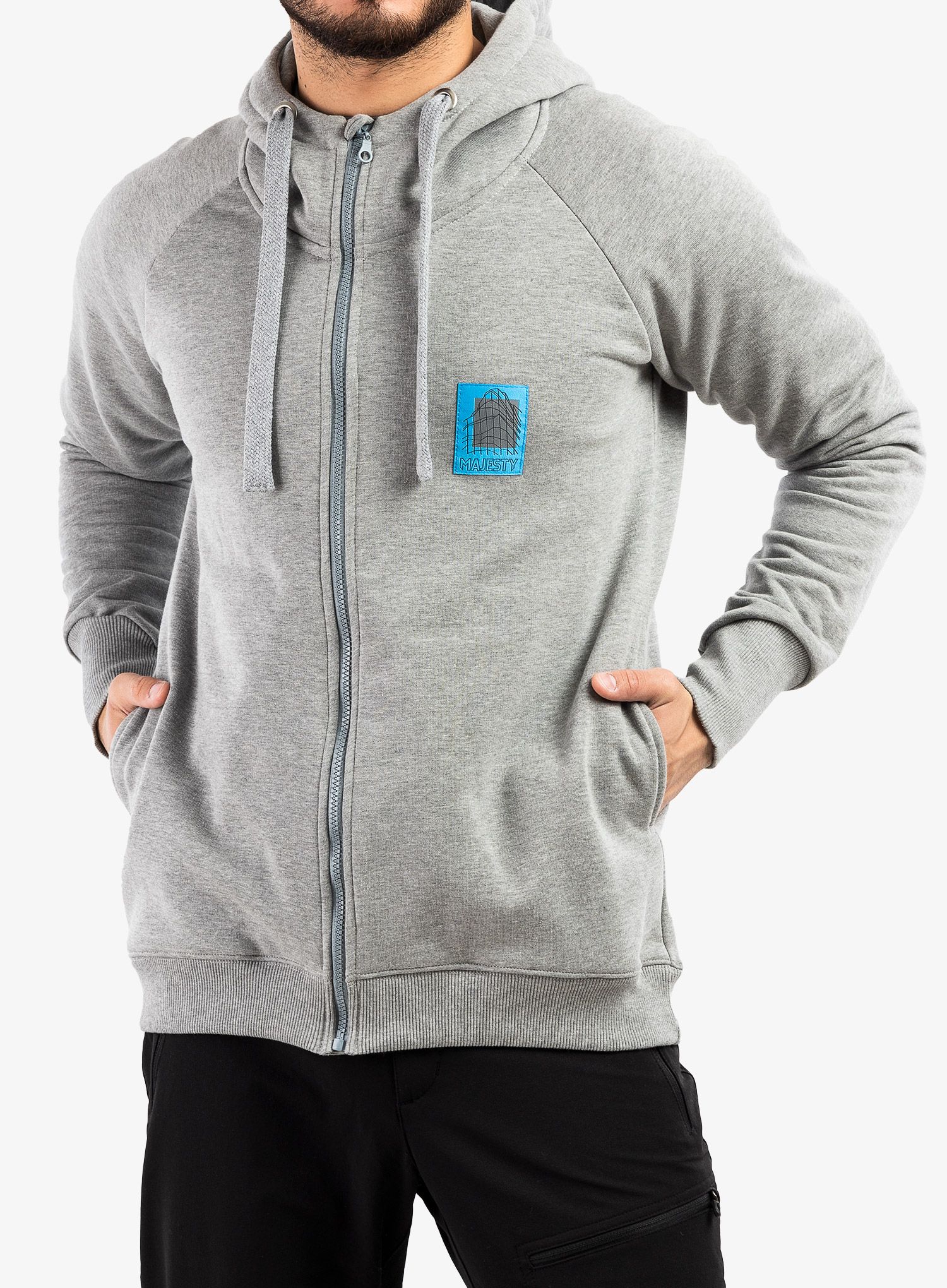 Jopica na zadrgo Majesty Super Zipped Hoodie - grey