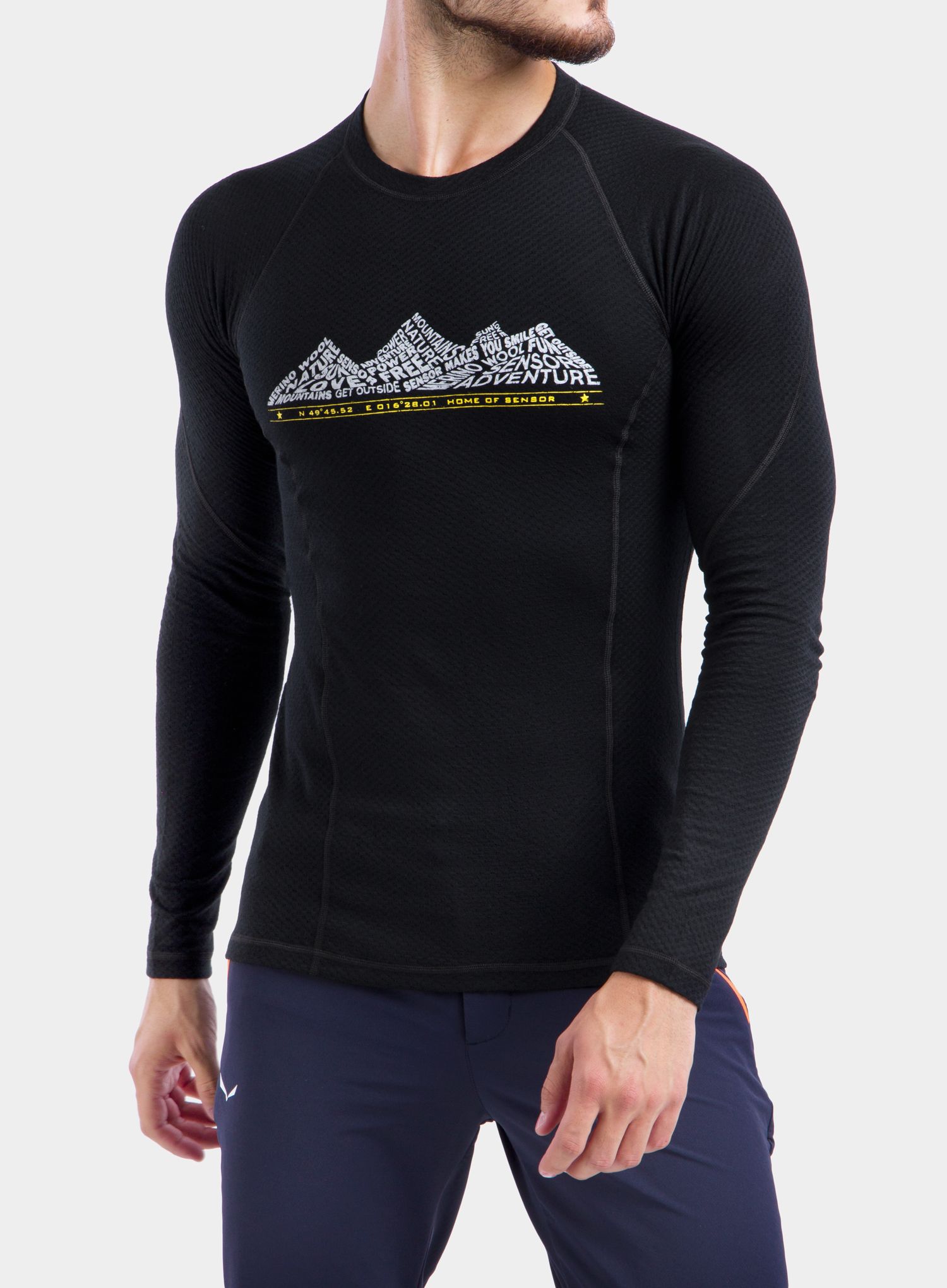 Jopica Sensor Merino DF Tee L/S - black adventure