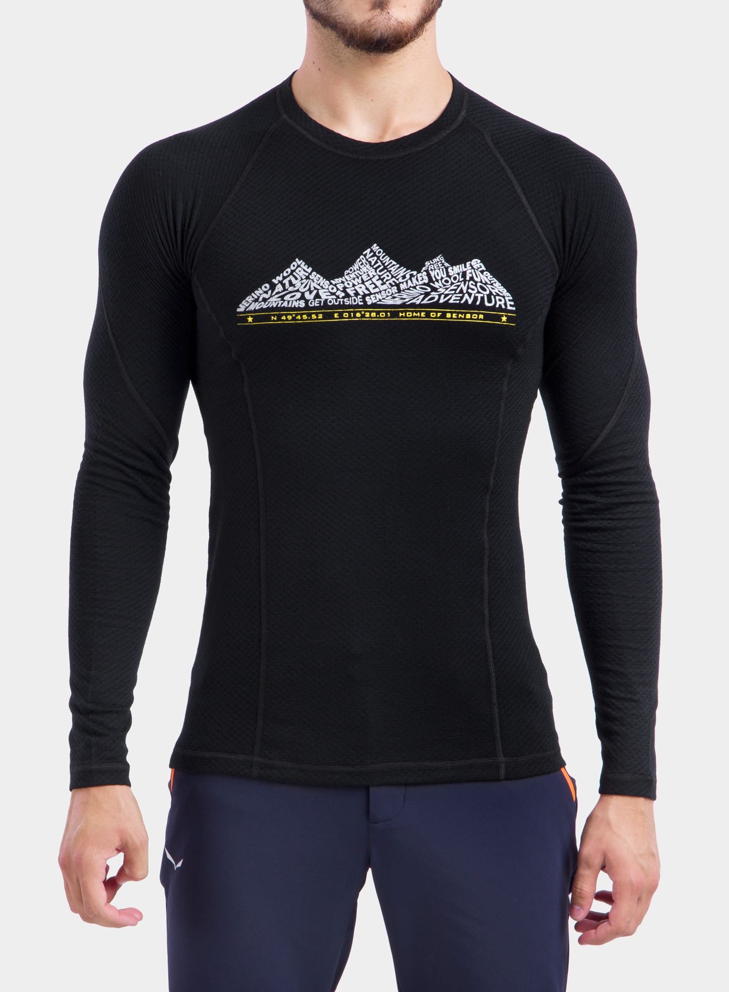 Jopica Sensor Merino DF Tee L/S - black adventure