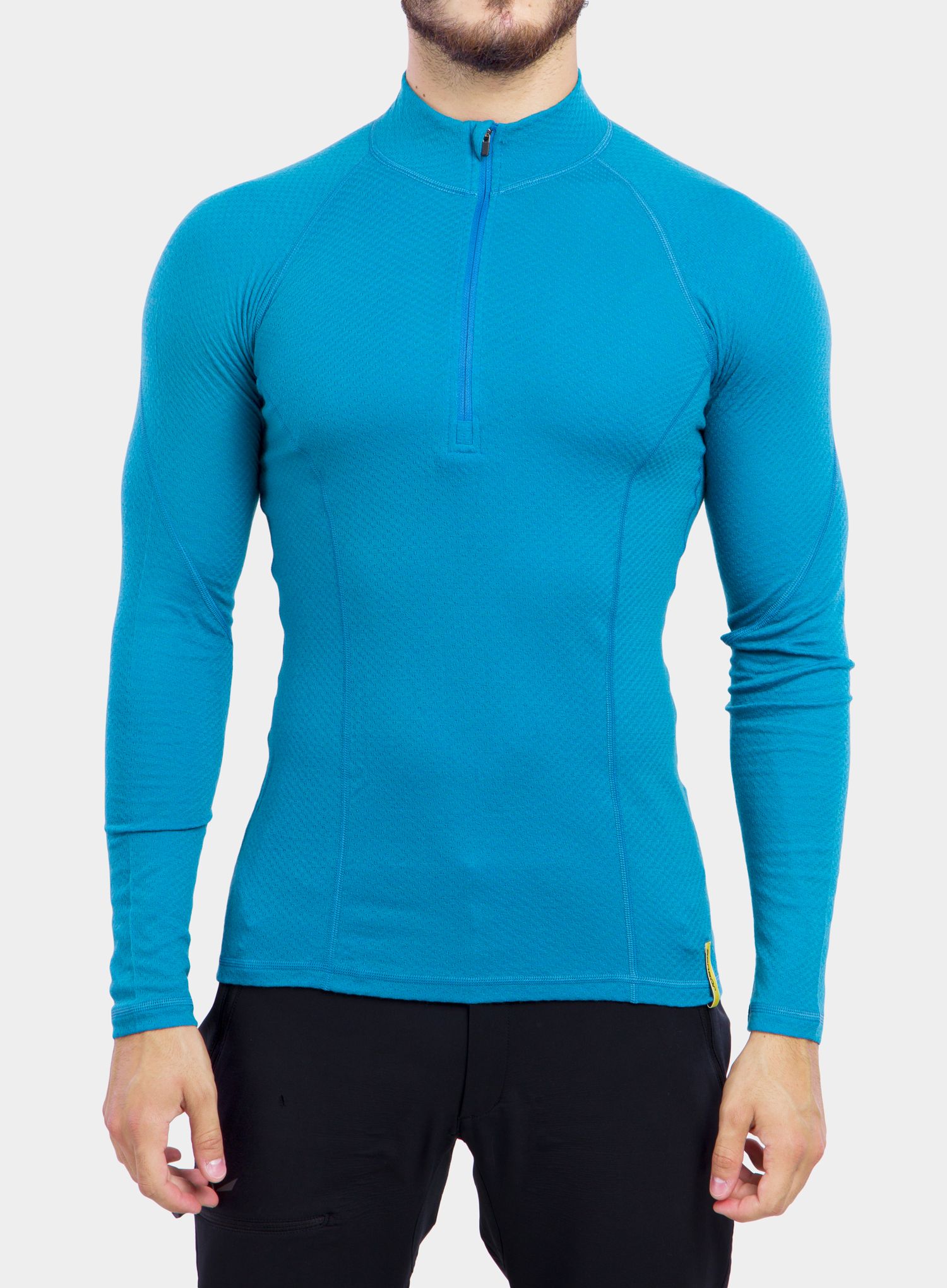 Jopica Sensor Merino DF Tee L/S Zip - blue