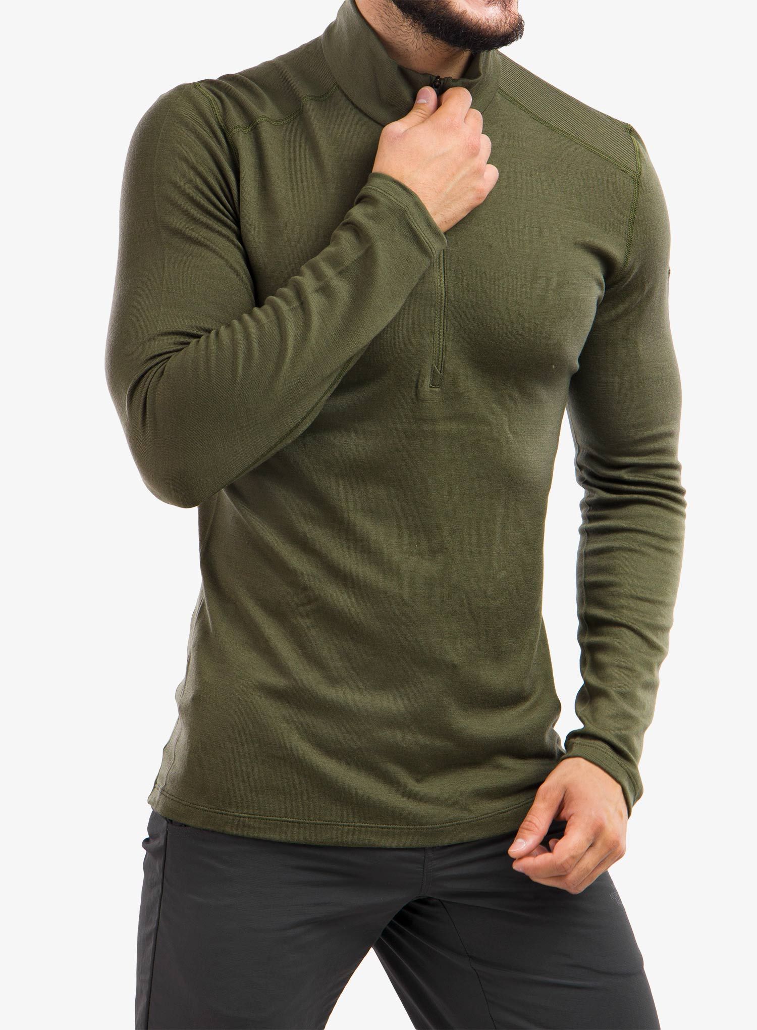 Termo flis jopa Icebreaker 260 Tech L/S Half Zip - loden