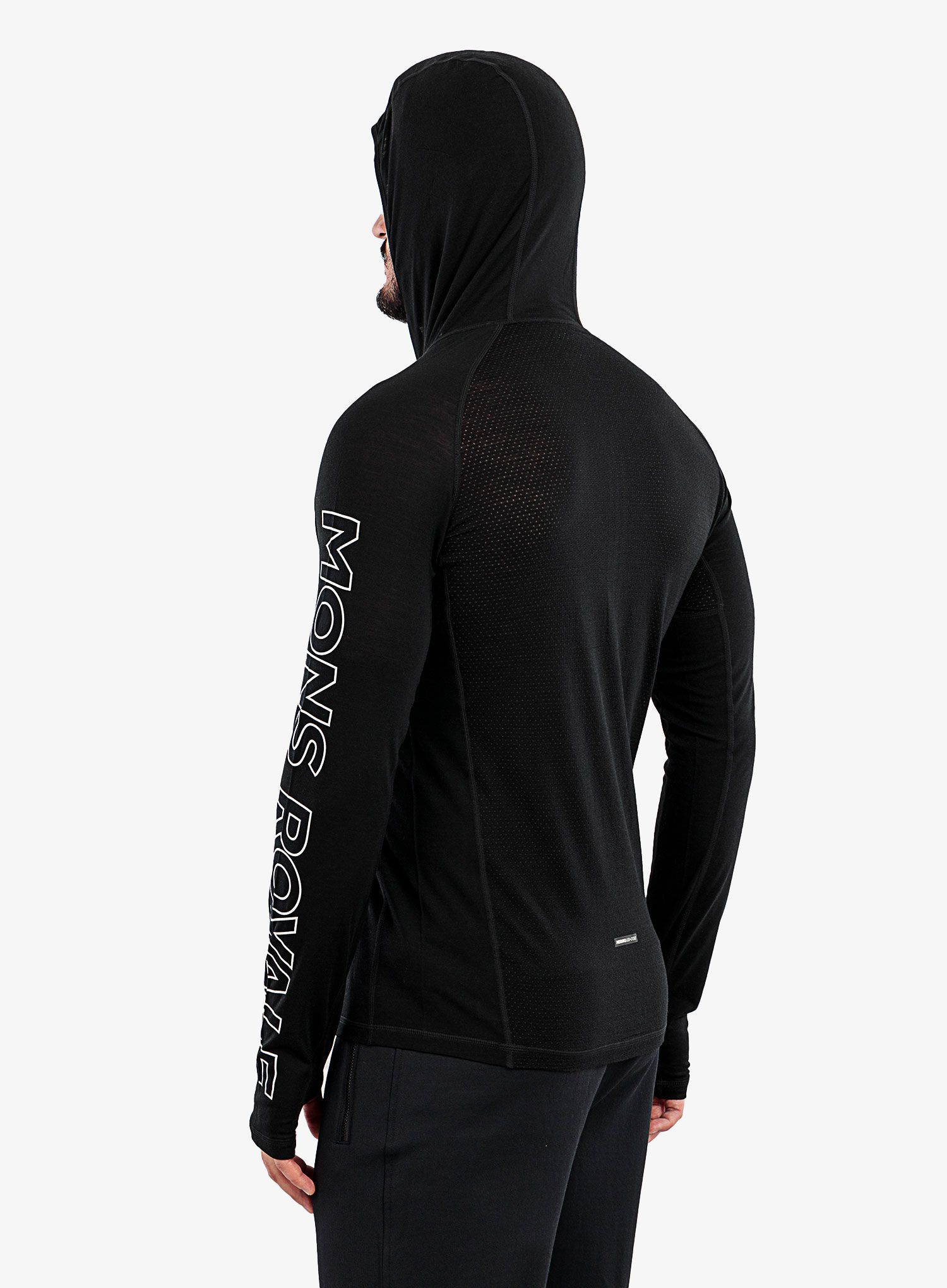 Termo flis jopa Mons Royale Temple Tech Hood - black