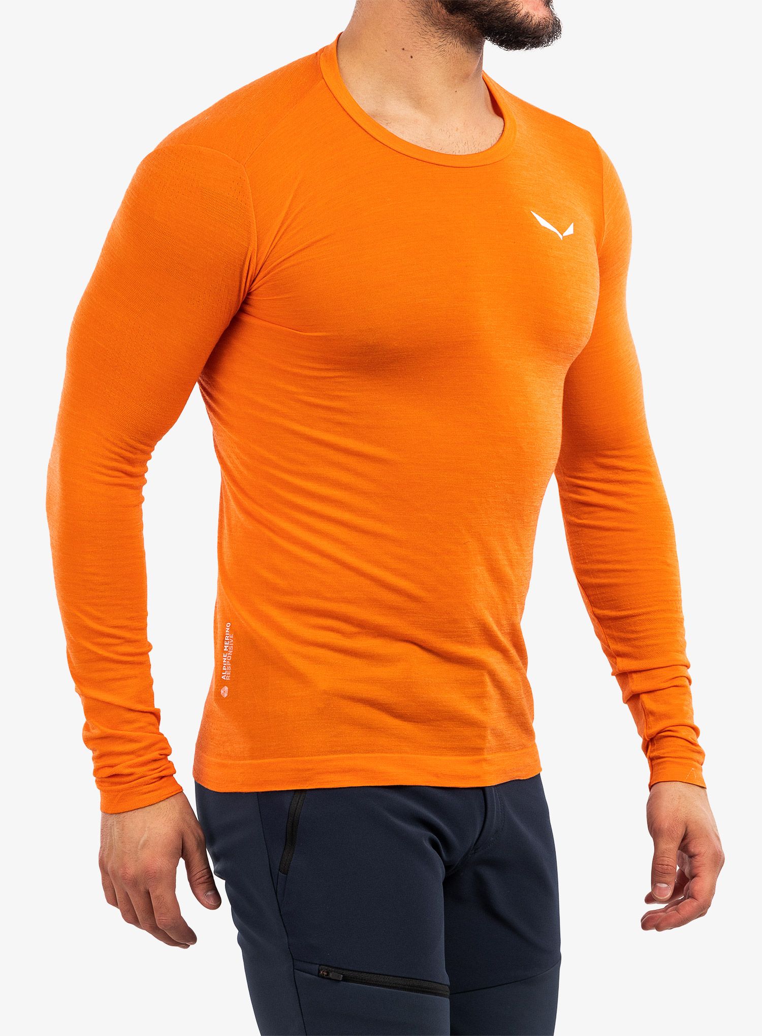 Termo flis jopa Salewa Zebru Fresh AMR L/S Tee - red orange