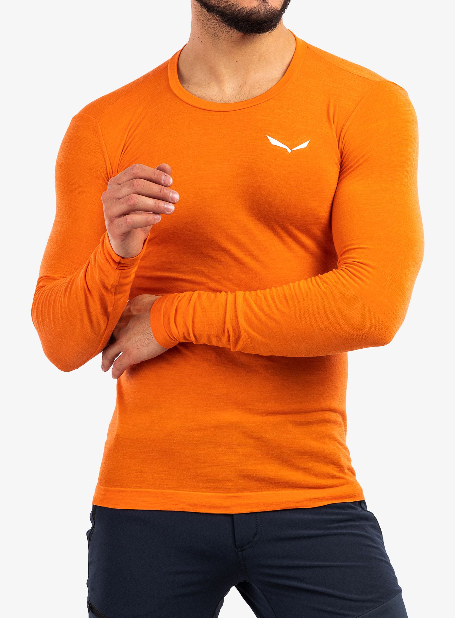Termo flis jopa Salewa Zebru Fresh AMR L/S Tee - red orange