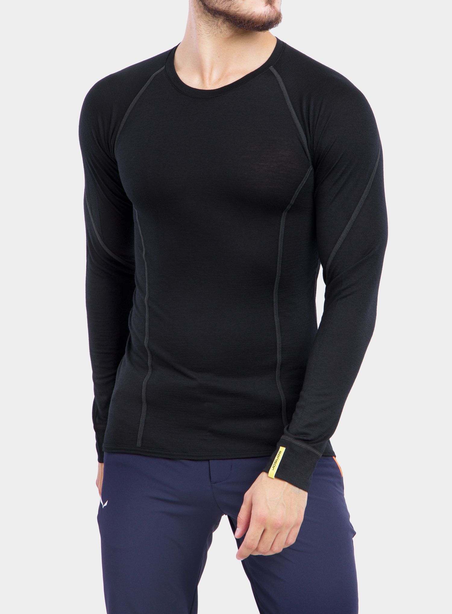 Termo flis jopa Sensor Merino Active Tee L/S - black