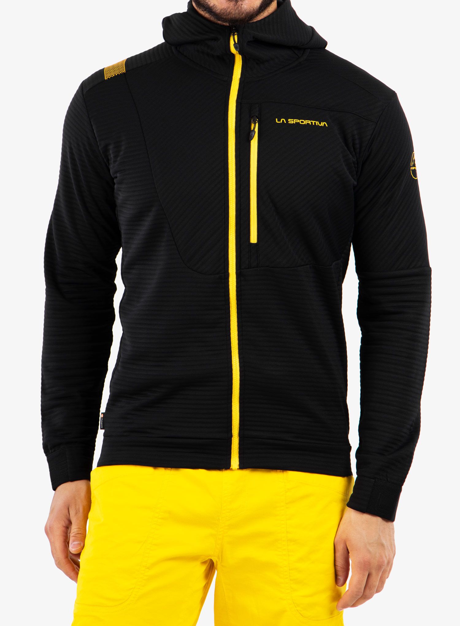 Plezalna jopa La Sportiva Mood Hoody M - black/yellow