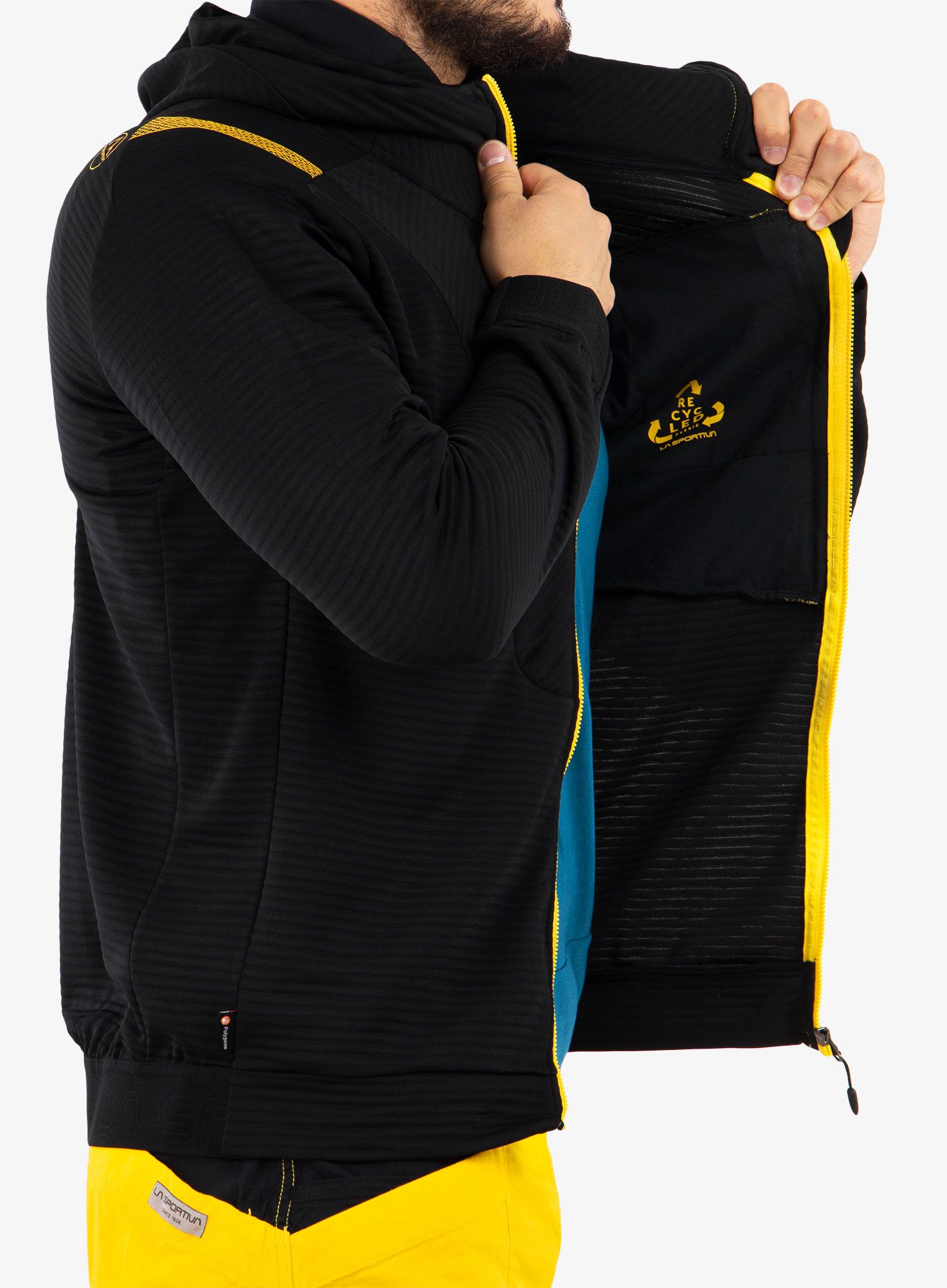 Plezalna jopa La Sportiva Mood Hoody M - black/yellow