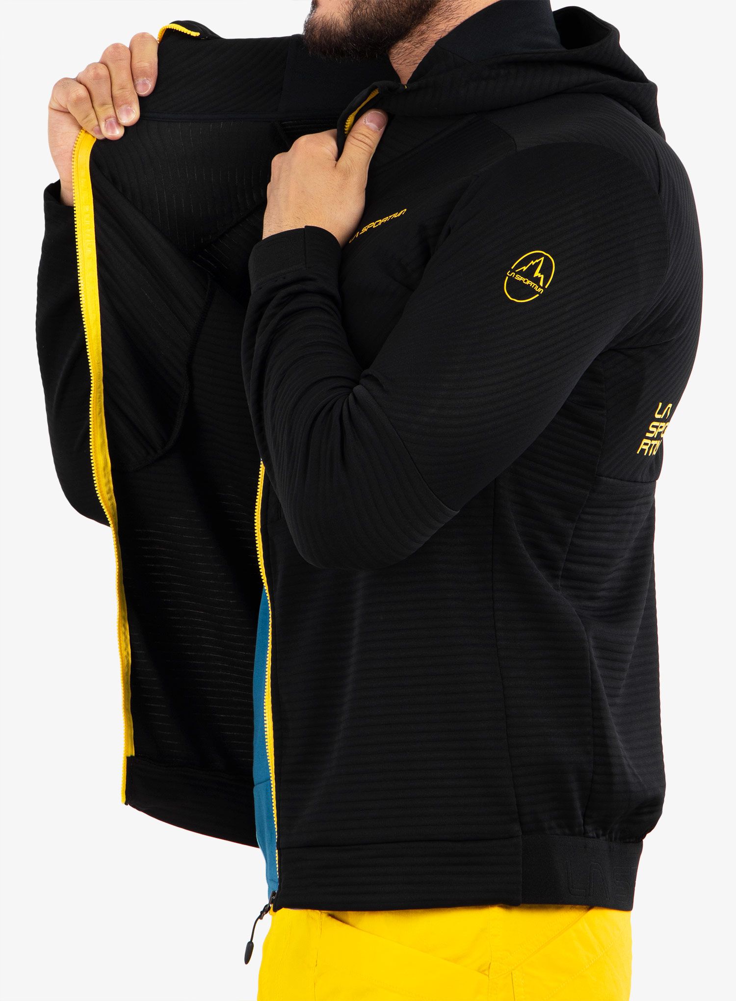 Plezalna jopa La Sportiva Mood Hoody M - black/yellow