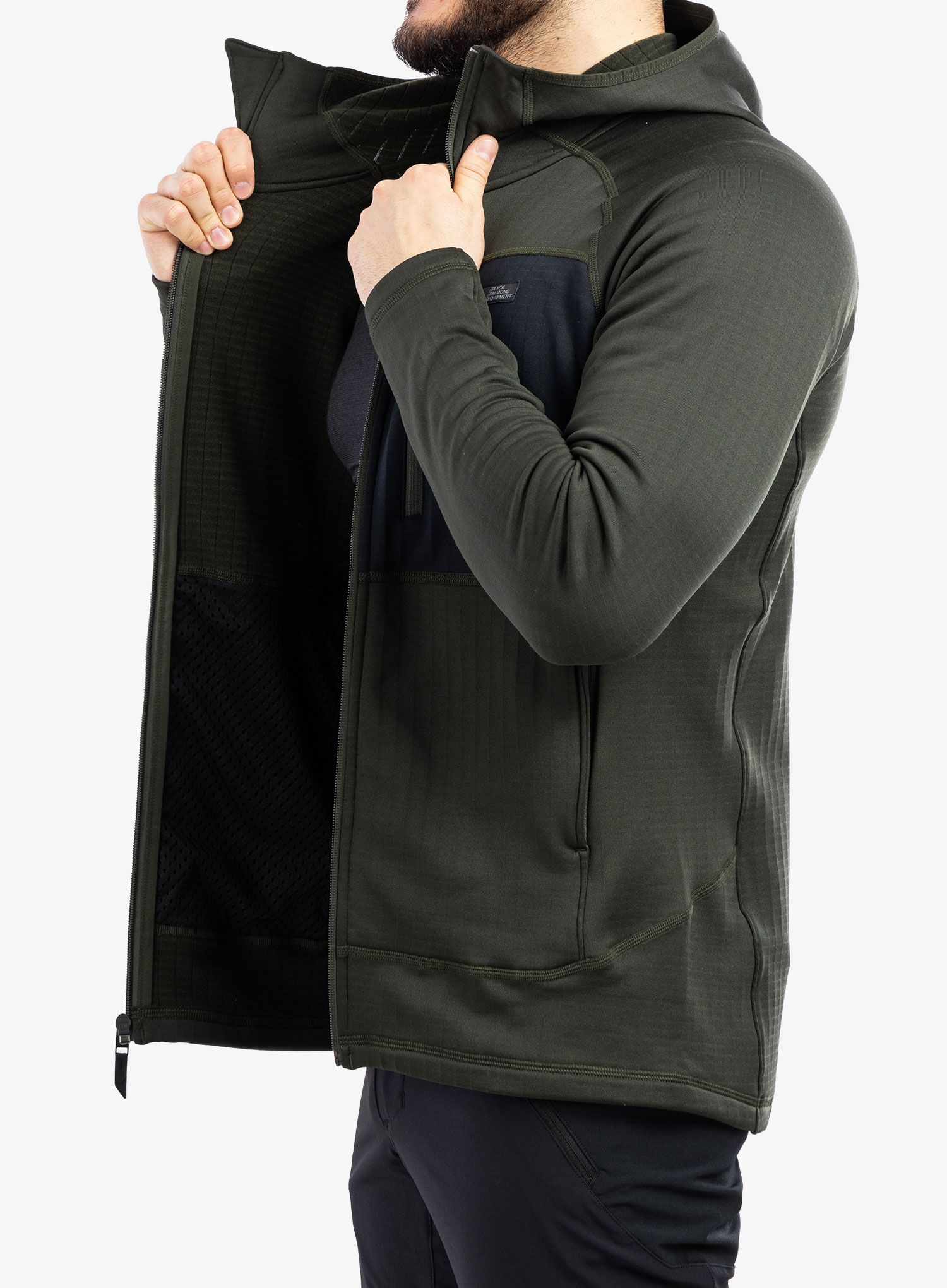Jopica s kapuco Black Diamond Factor Hoody - cypress