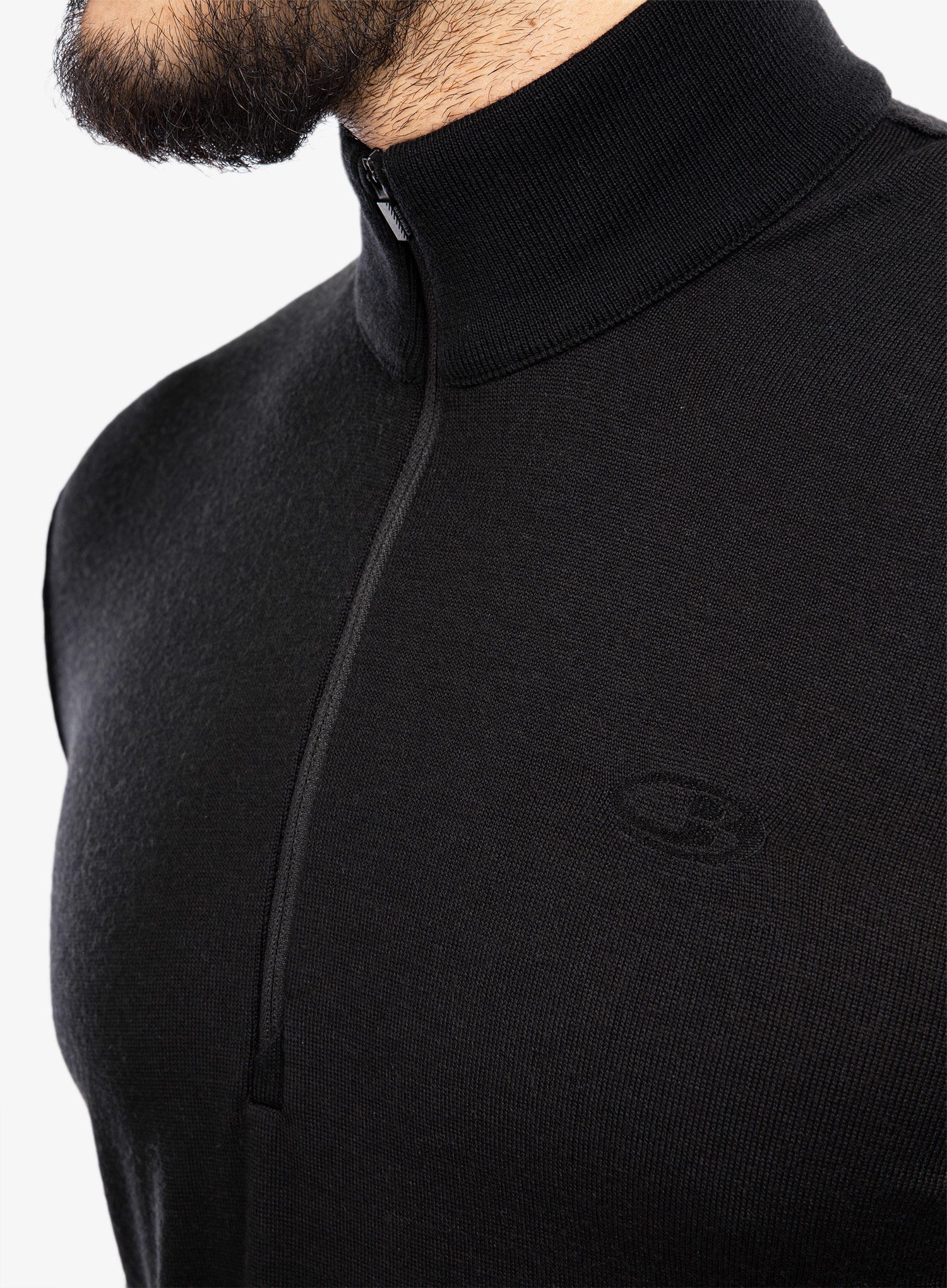 Jopica z zadrgo Icebreaker Original LS Half Zip - black