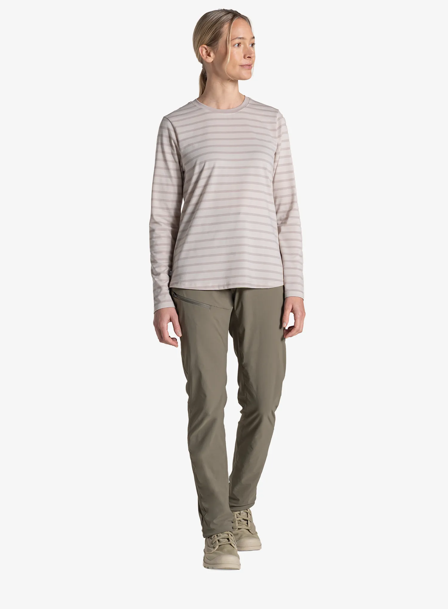 Ženska majica z dolgimi rokavi Craghoppers NosiLife Akona LS Top - oyster stripe