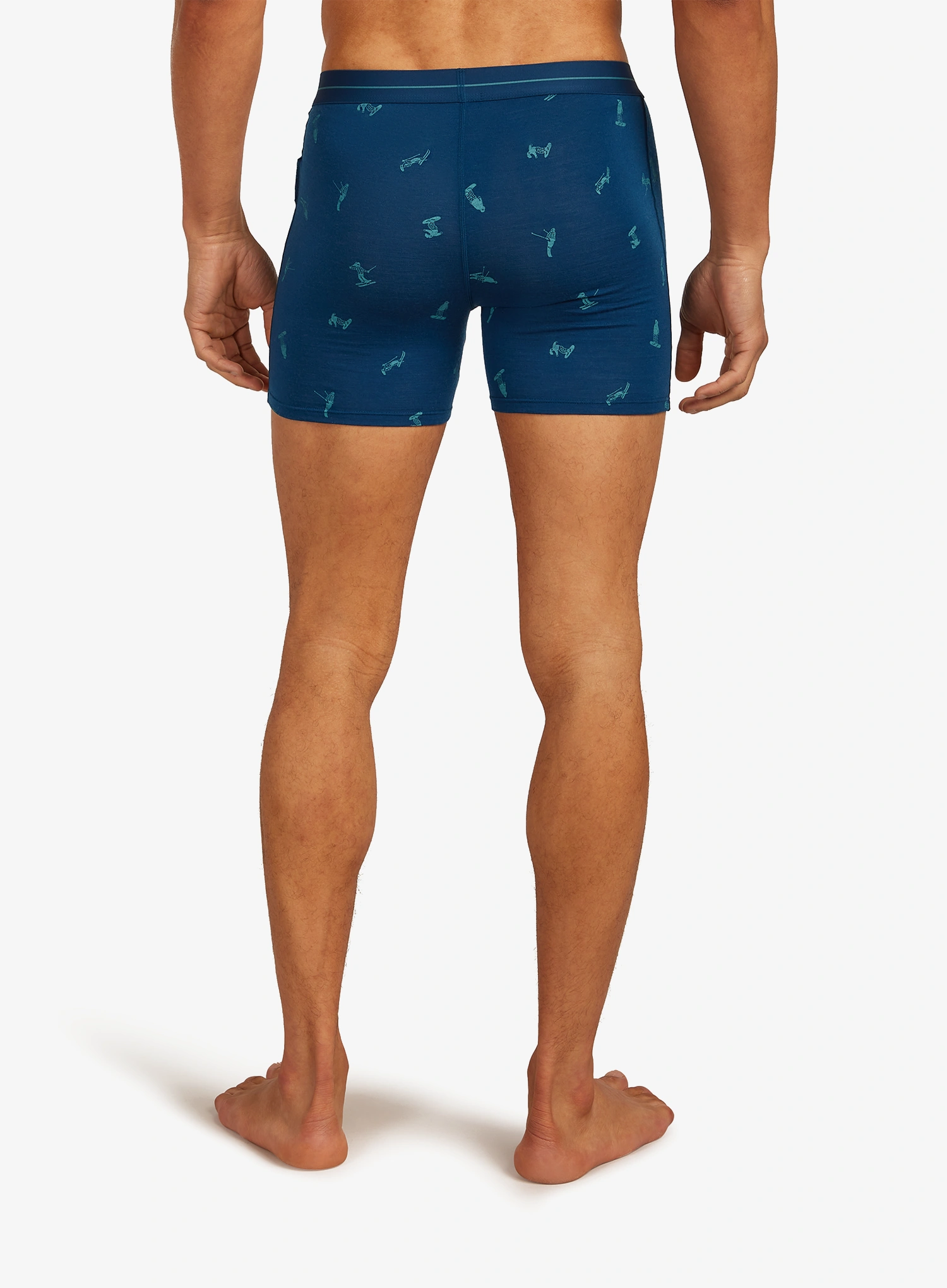Boksarice Icebreaker Merino 150 Anatomica Boxers Ski Day - atlantis/topaz/aop