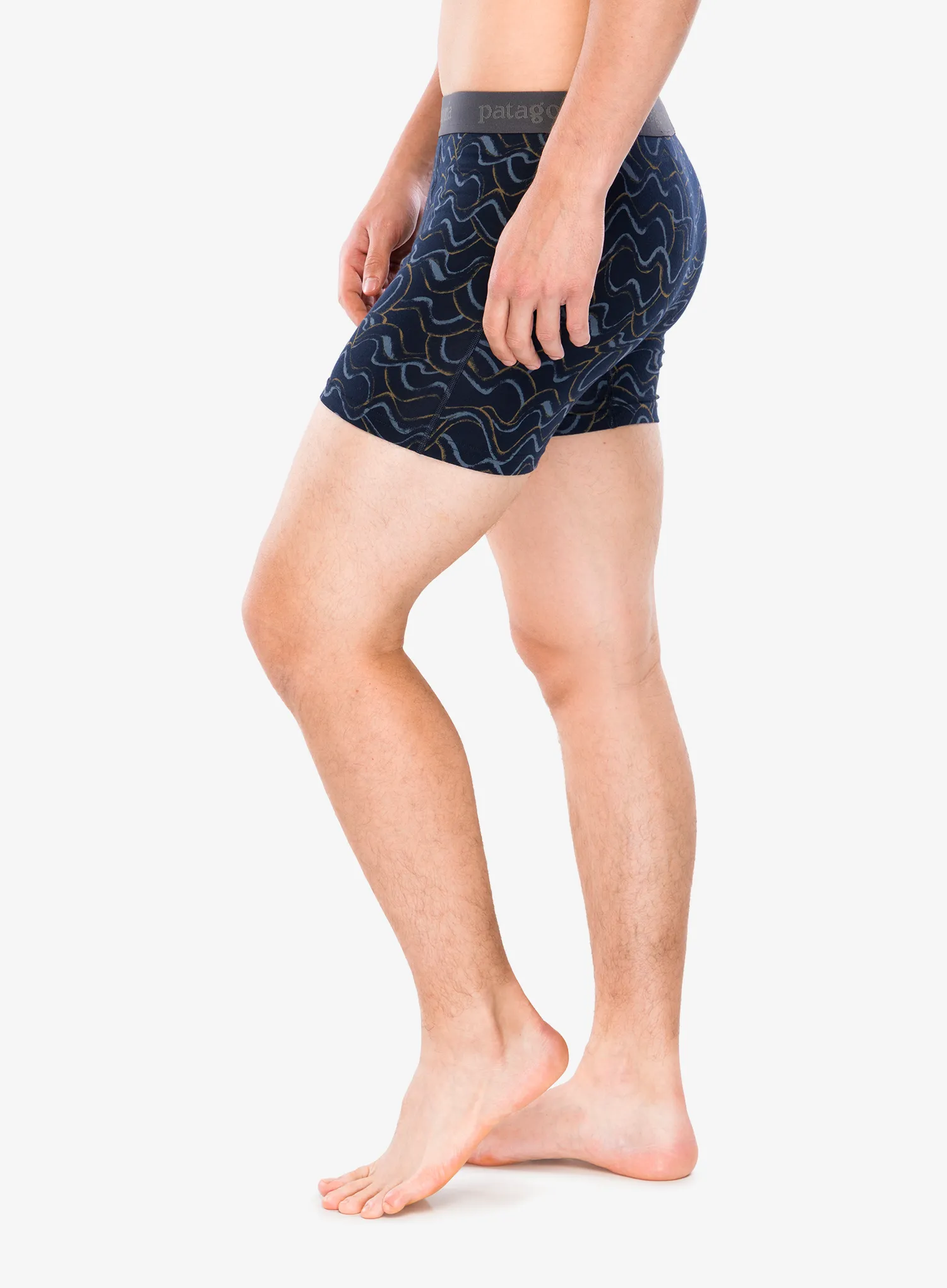 Boksarice Patagonia Essential Boxer Briefs - 3 in - small currents/pitch blue
