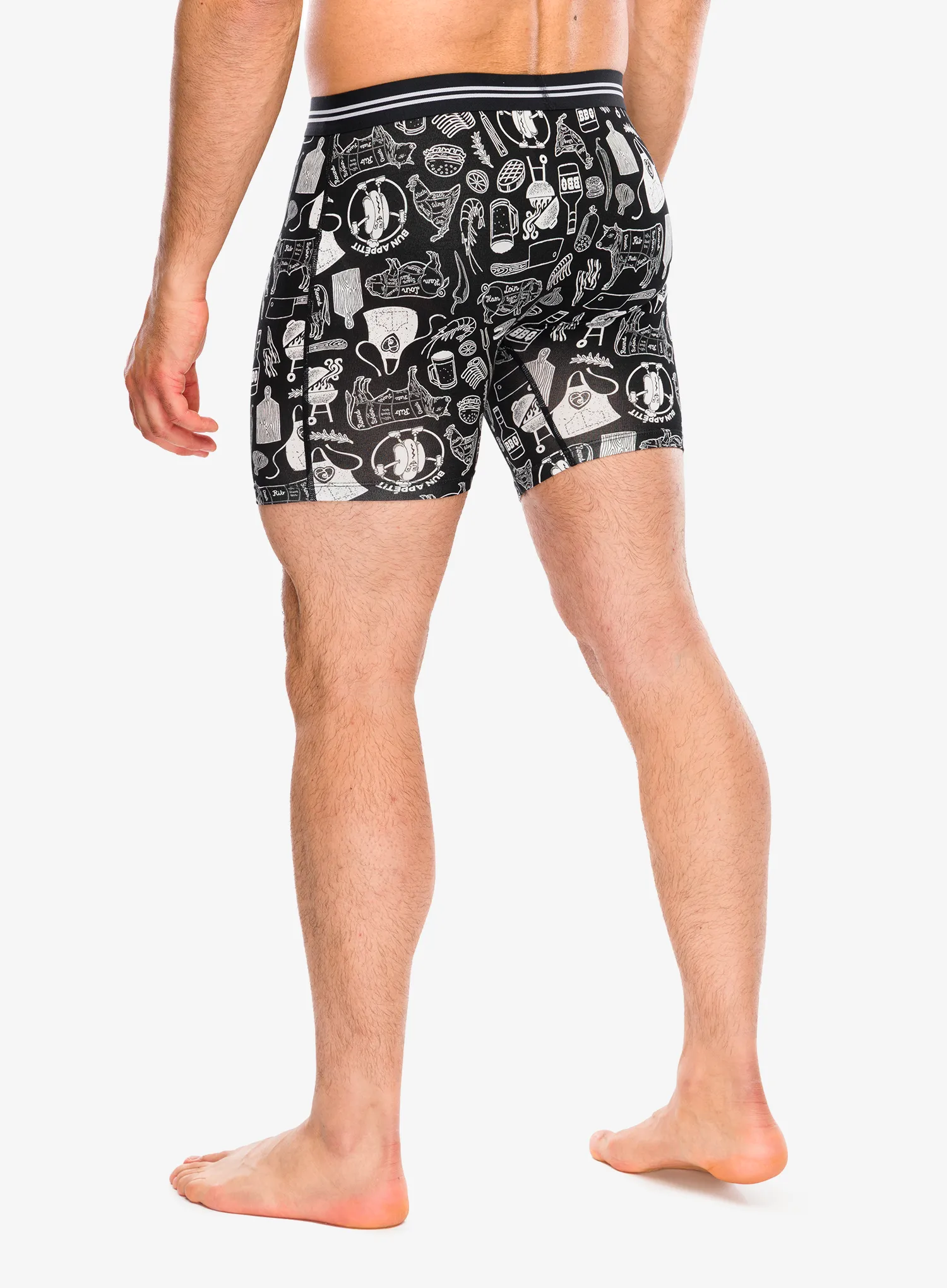 Boksarice Saxx Vibe Xtra Soft Comfort Boxer Brief Fly - bun appetit/black