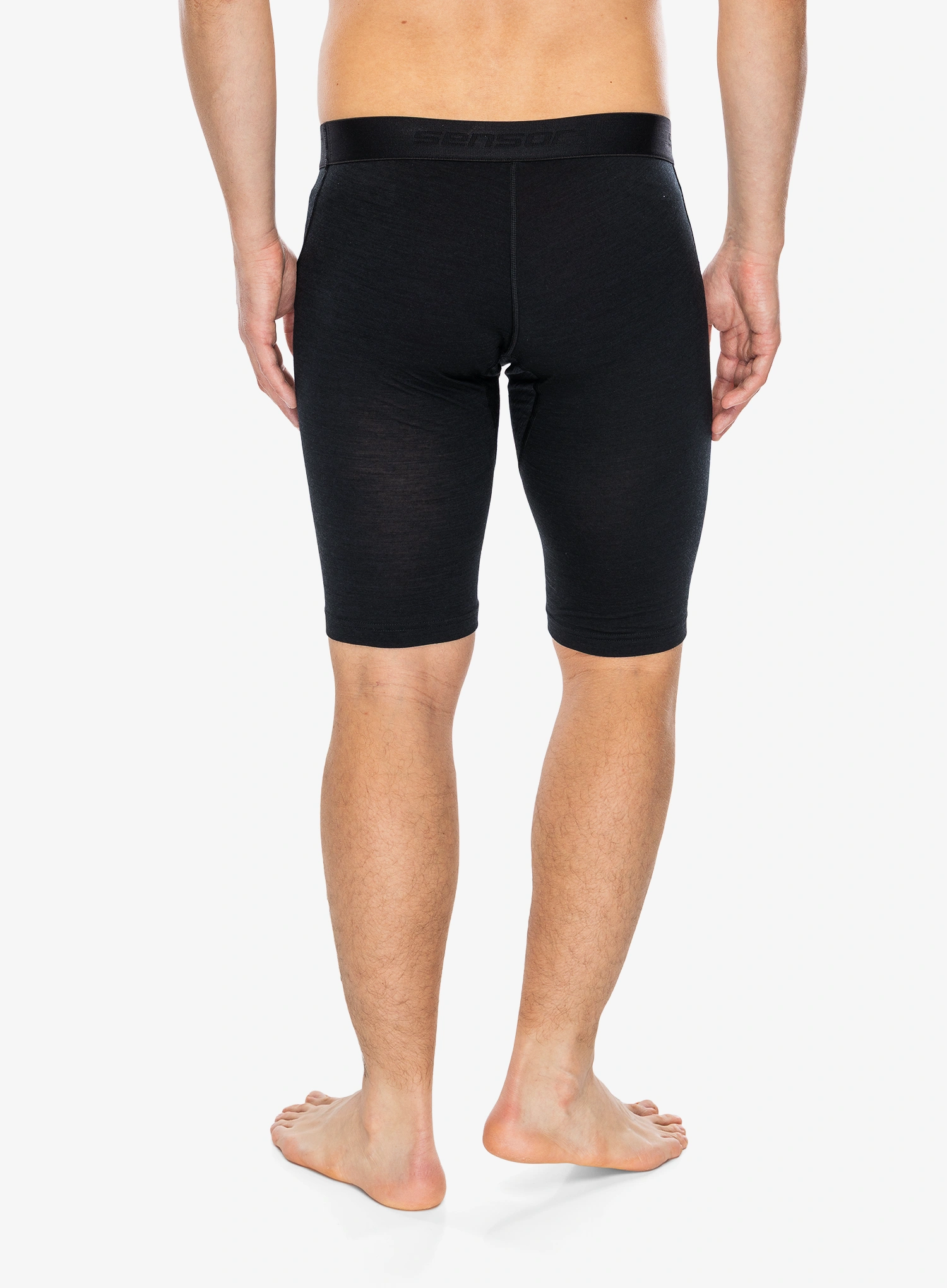 Boksarice Sensor Merino Air Boxers Long - black