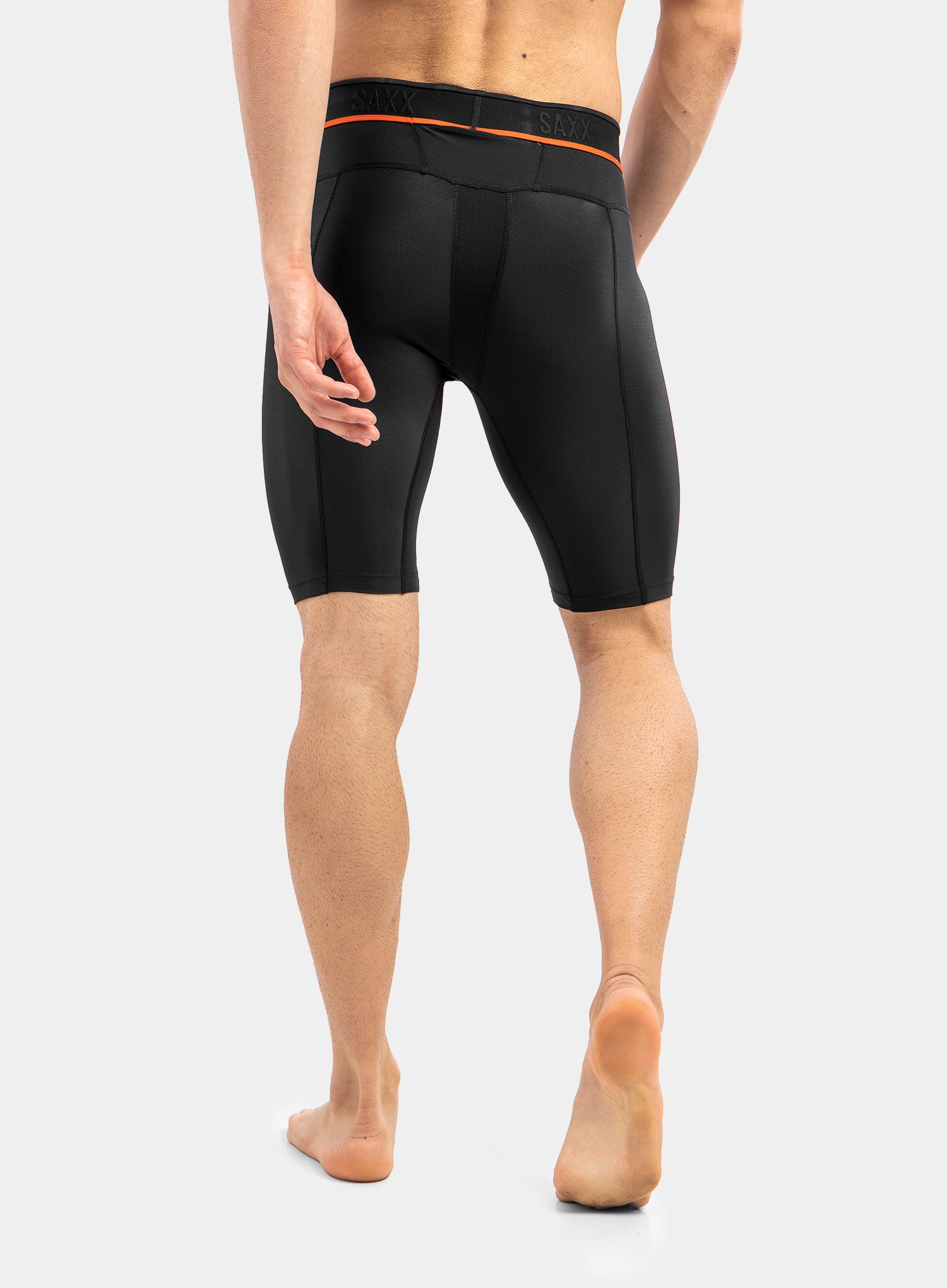 Moške boksarice SAXX Hyperdrive Long Leg - blackout