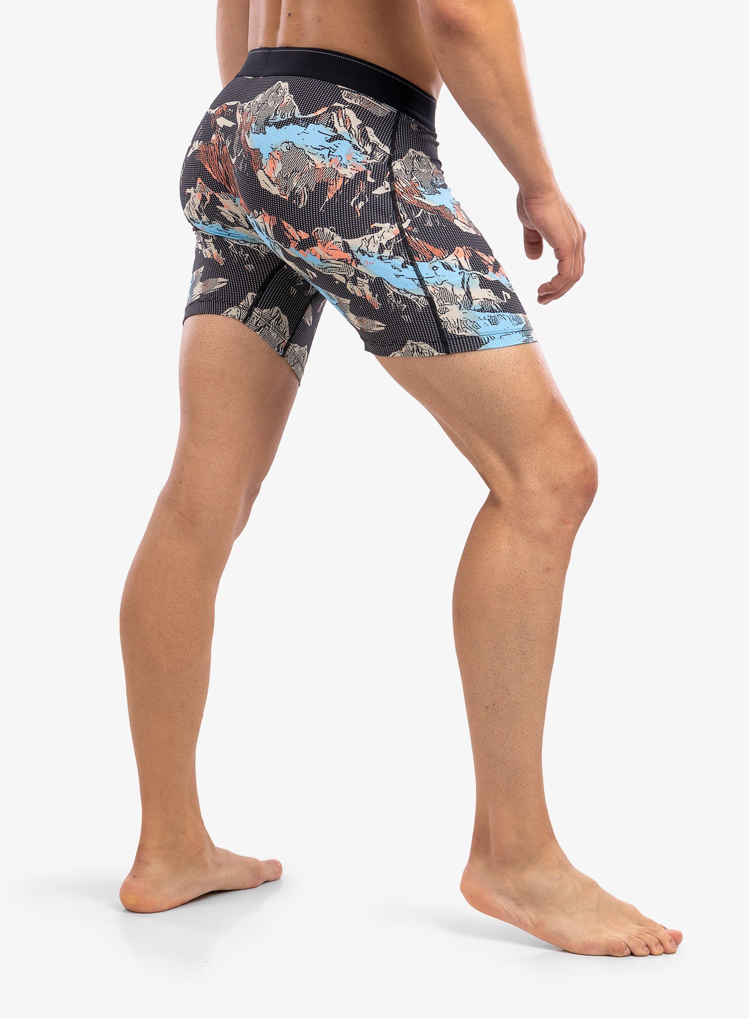 Moške boksarice Saxx Quest Boxer Brief Fly - black mountainspace