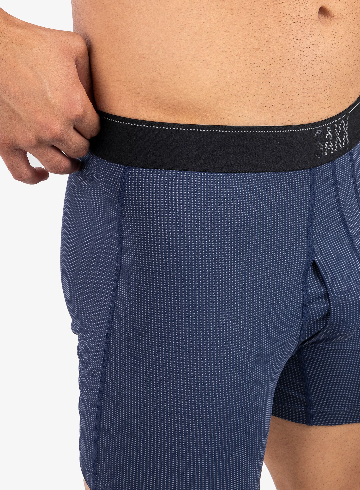 Moške boksarice Saxx Quest Boxer Brief Fly - midnight blue II