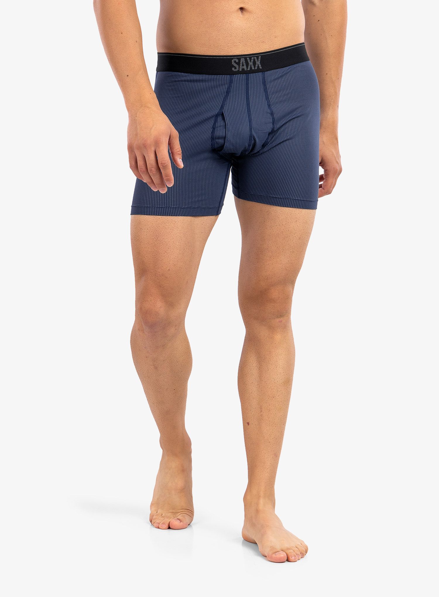 Moške boksarice Saxx Quest Boxer Brief Fly - midnight blue II