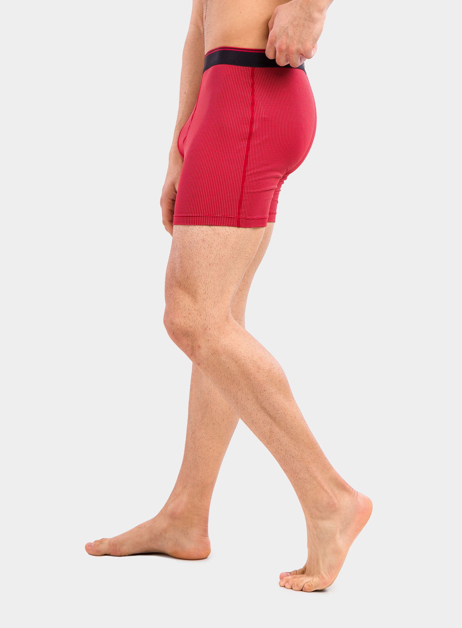 Moške boksarice SAXX Quest Boxer Brief Fly - red