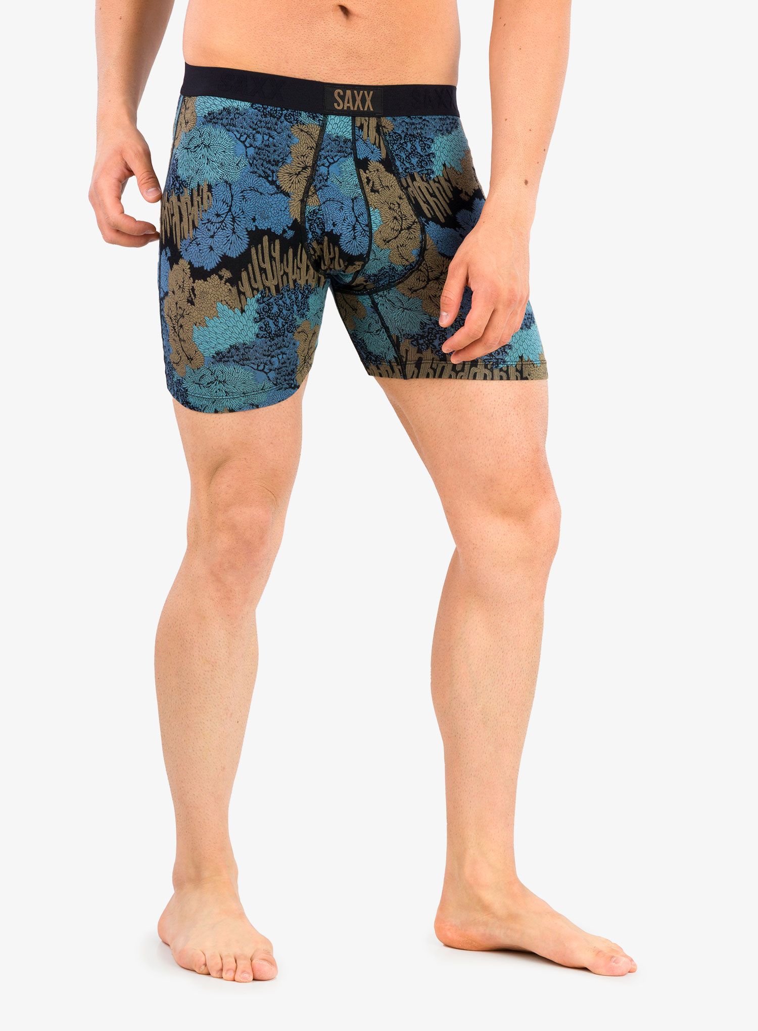 Moške boksarice Saxx Ultra Boxer Brief Fly - snora camo/slate