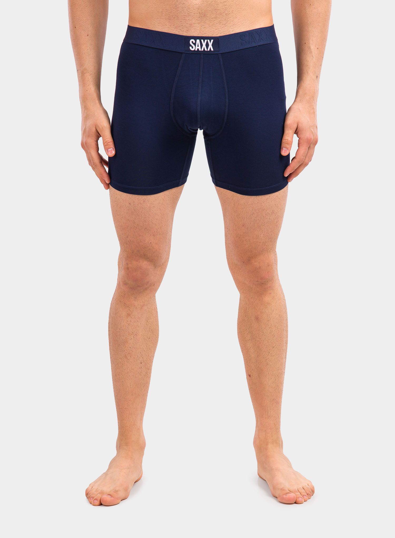 Moške boksarice SAXX Vibe Boxer Brief - blue trail markers
