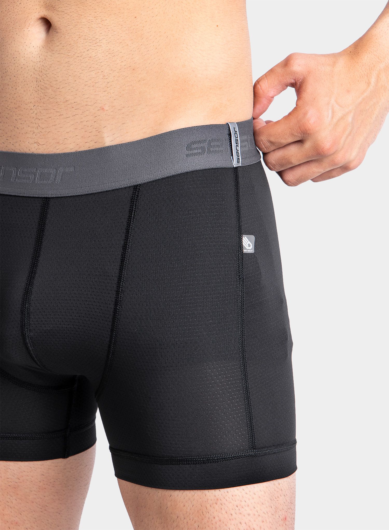 Moške boksarice Sensor Coolmax Tech Boxers 3-Pack - black/white/saphire
