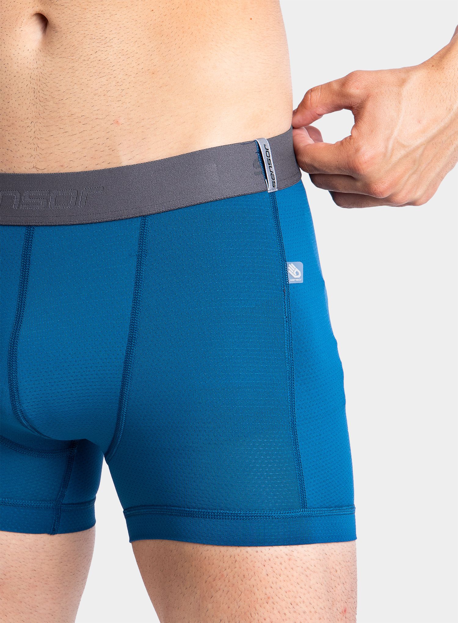 Moške boksarice Sensor Coolmax Tech Boxers 3-Pack - black/white/saphire