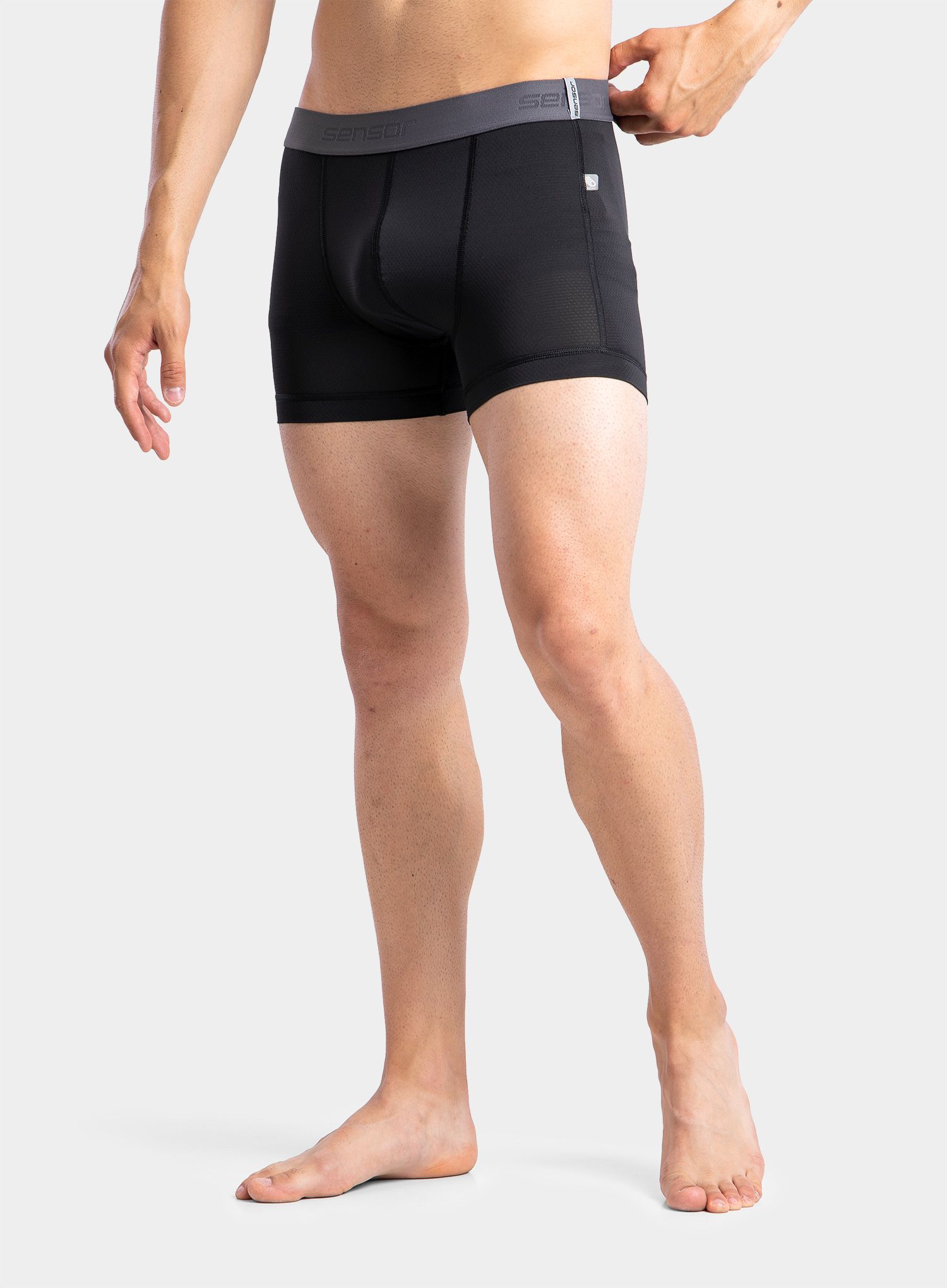 Moške boksarice Sensor Coolmax Tech Boxers 3-Pack - black/white/saphire