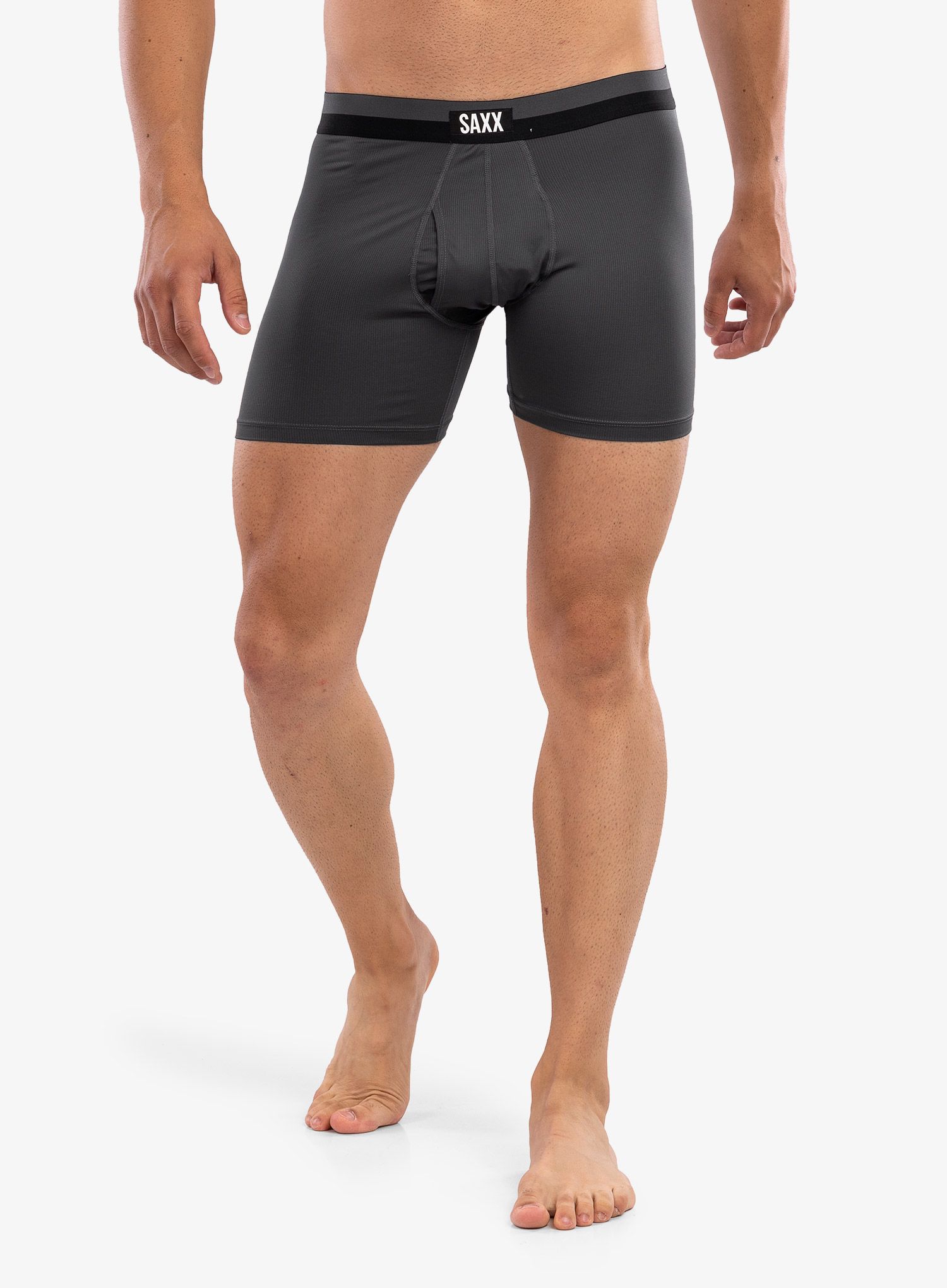 Boksarice SAXX Sport Mesh Brief Fly - graphite