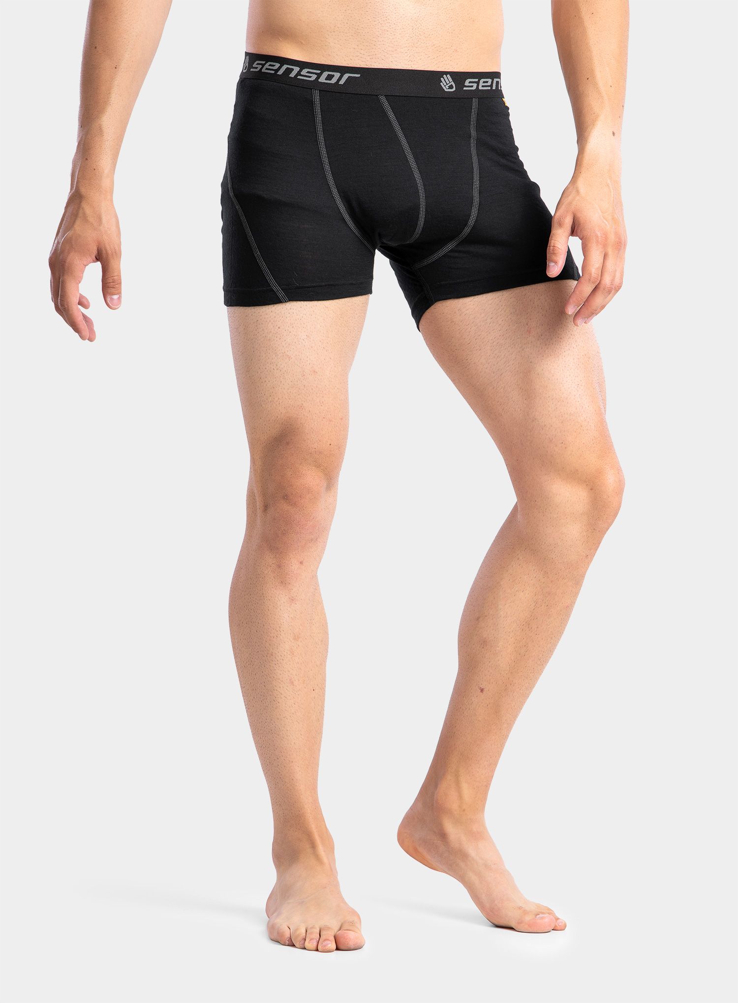 Boksarice Sensor Merino Active Boxers - black
