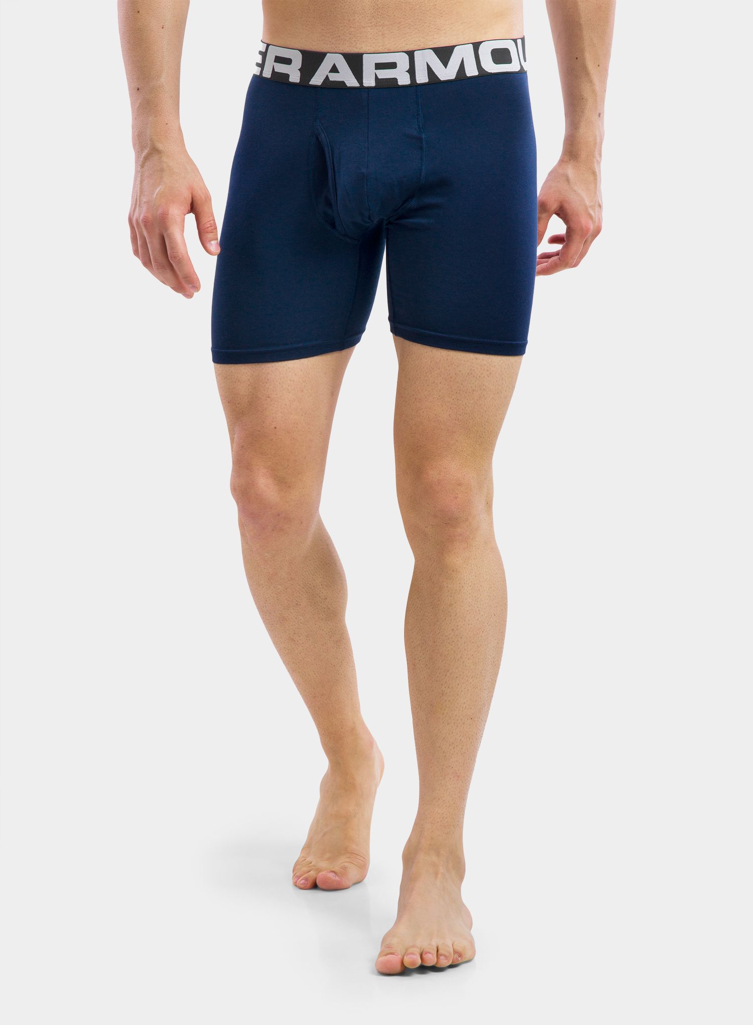 Moške boksarice Under Armour Charged Cotton 6in 3 Pack - red/academy/mod gray medium 