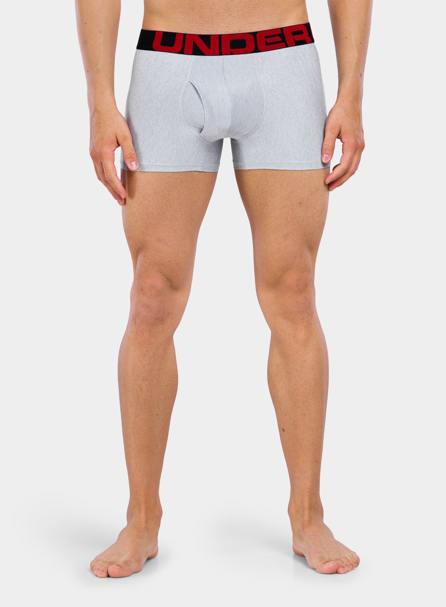 Moške boksarice Under Armour Tech 3in Boxerjock 2-Pack - gray/gray