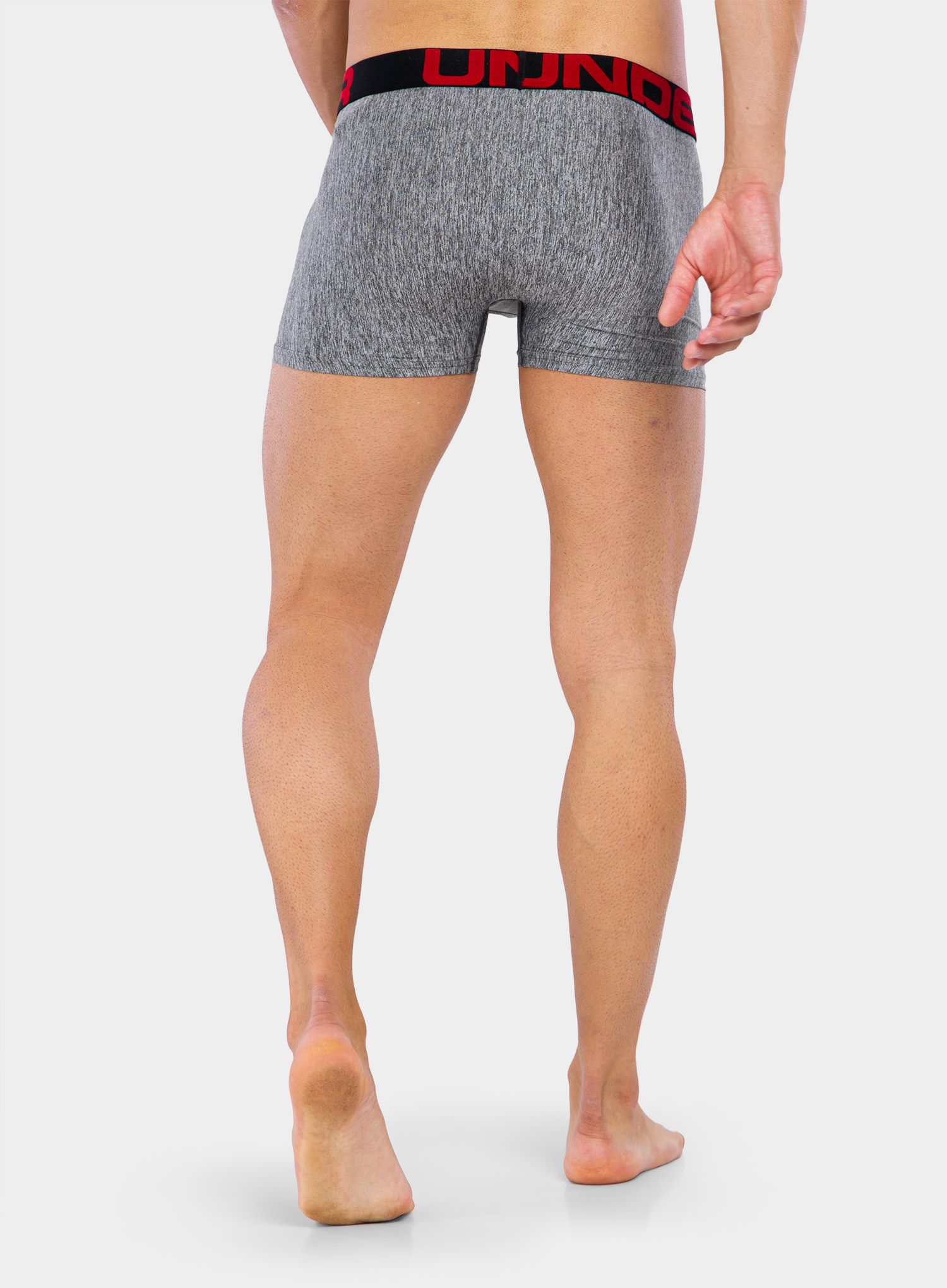 Moške boksarice Under Armour Tech 3in Boxerjock 2-Pack - gray/gray