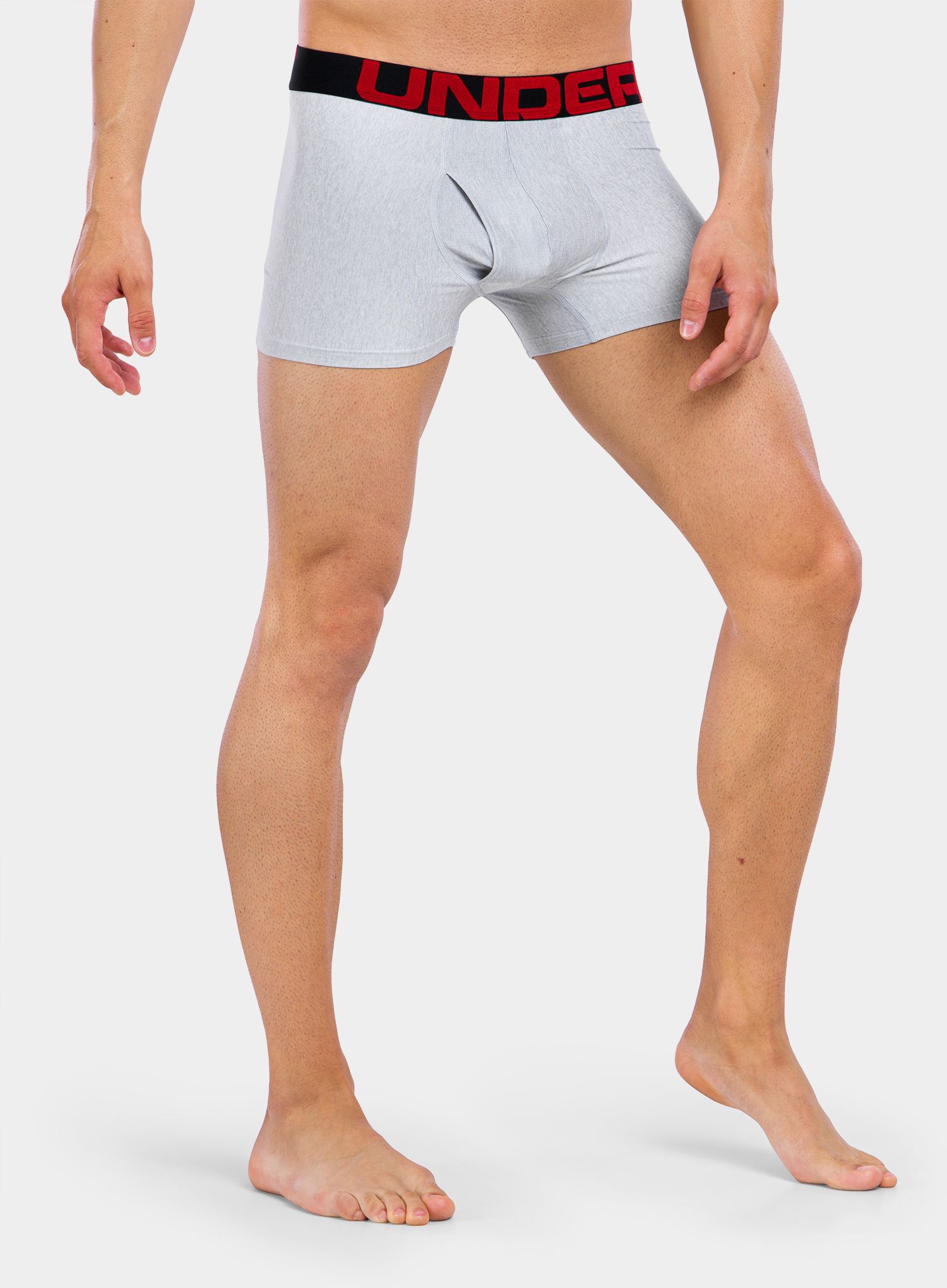 Moške boksarice Under Armour Tech 3in Boxerjock 2-Pack - gray/gray
