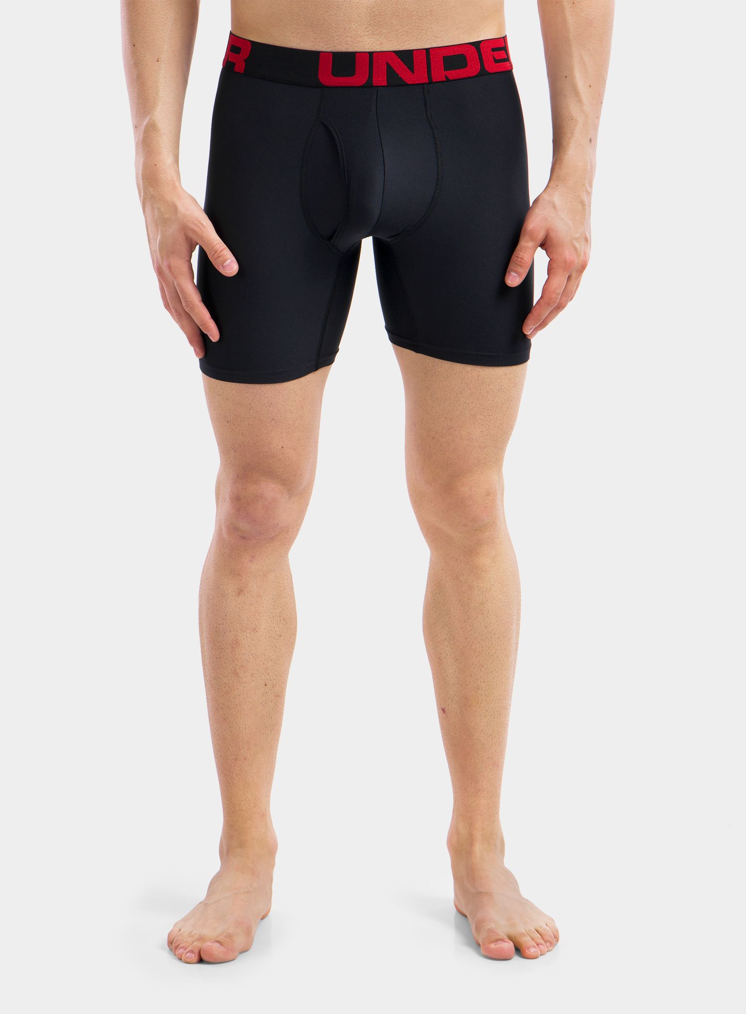 Moške boksarice Under Armour Tech 6in 2 Pack - red/black