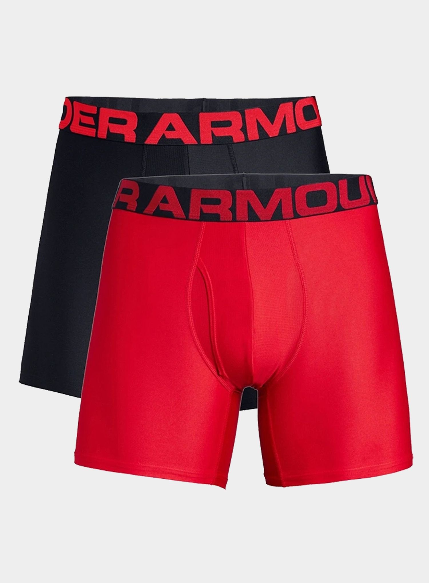 Moške boksarice Under Armour Tech 6in 2 Pack - red/black