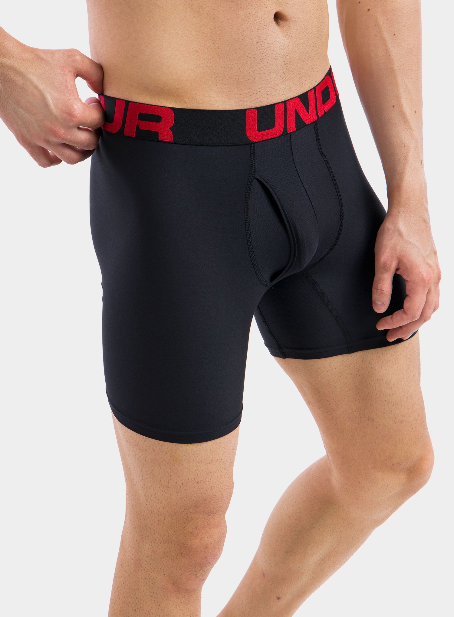 Moške boksarice Under Armour Tech 6in 2 Pack - red/black