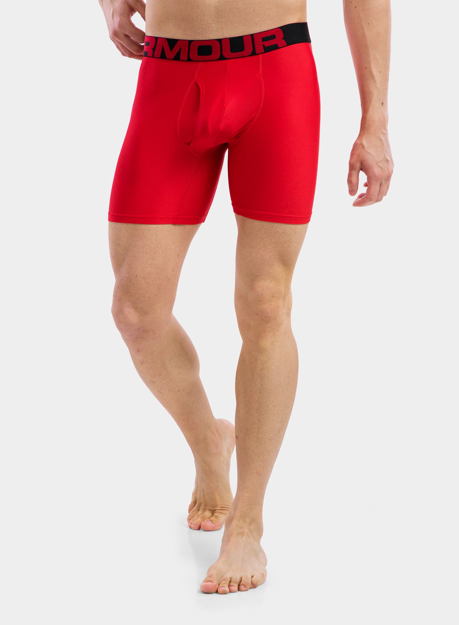 Moške boksarice Under Armour Tech 6in 2 Pack - red/black