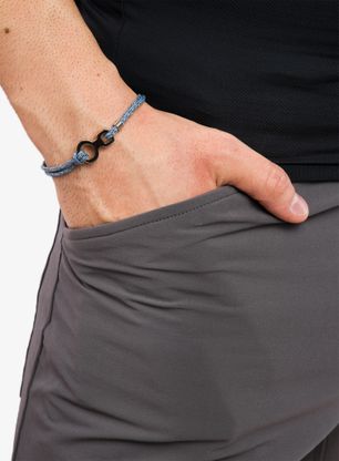 Zapestnica 8B+ Wristband Kalydna - blue melange/silver