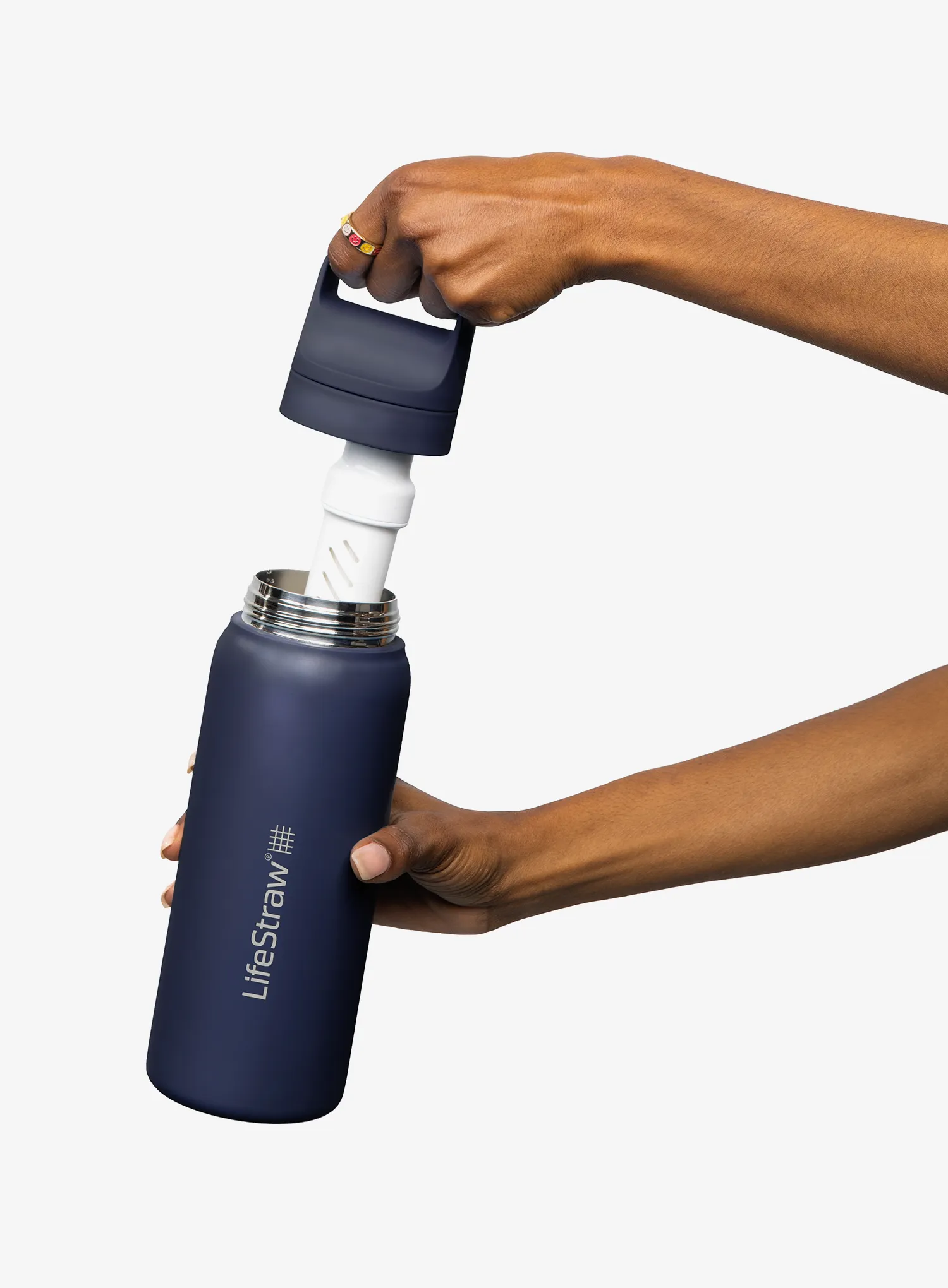 Steklenica Lifestraw Go 2.0 Stainless Steel Water Filter Bottle 18 oz (532 ml) - aegan sea